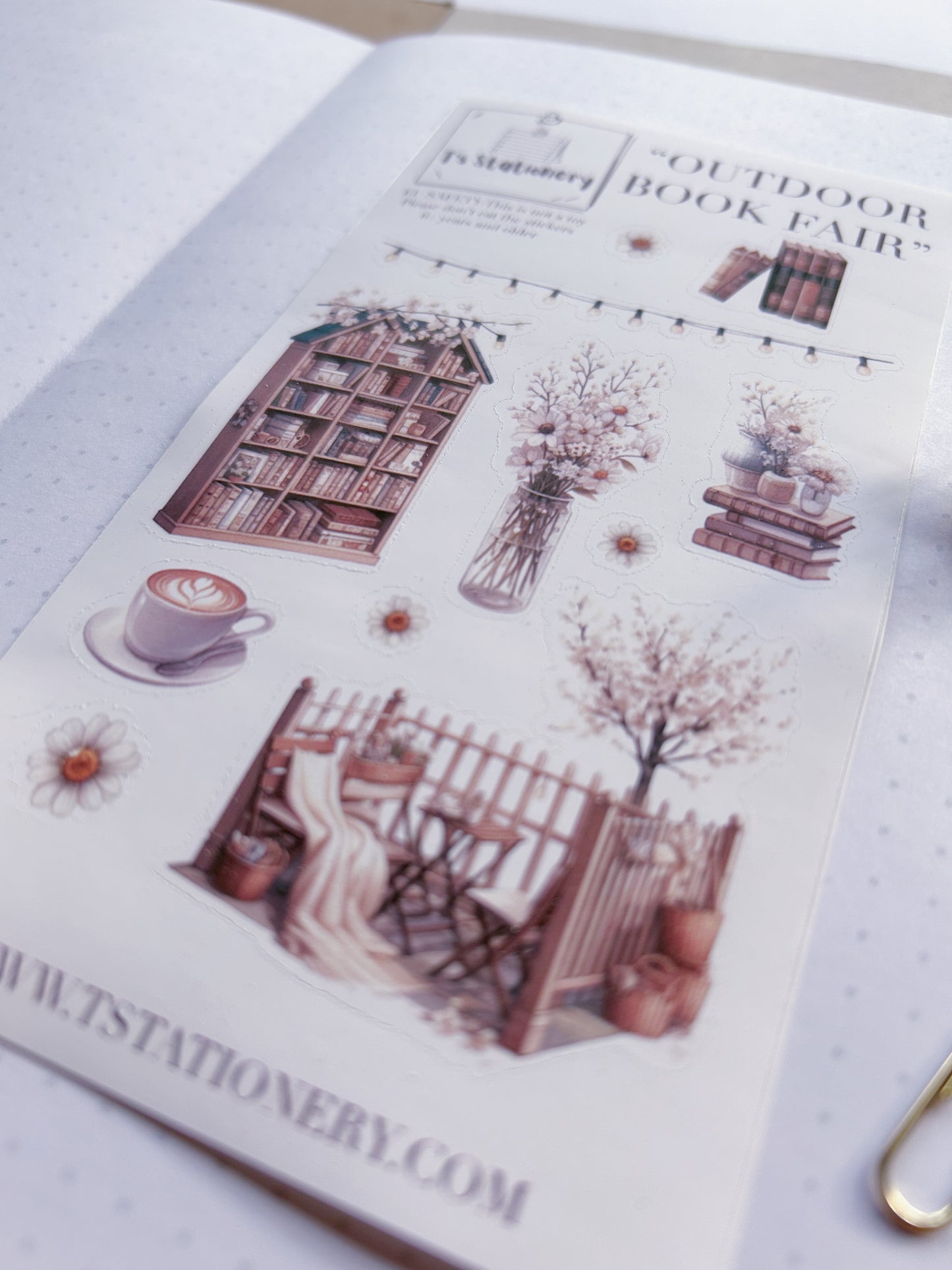 "Outdoor Book Fair"  Sticker Sheet