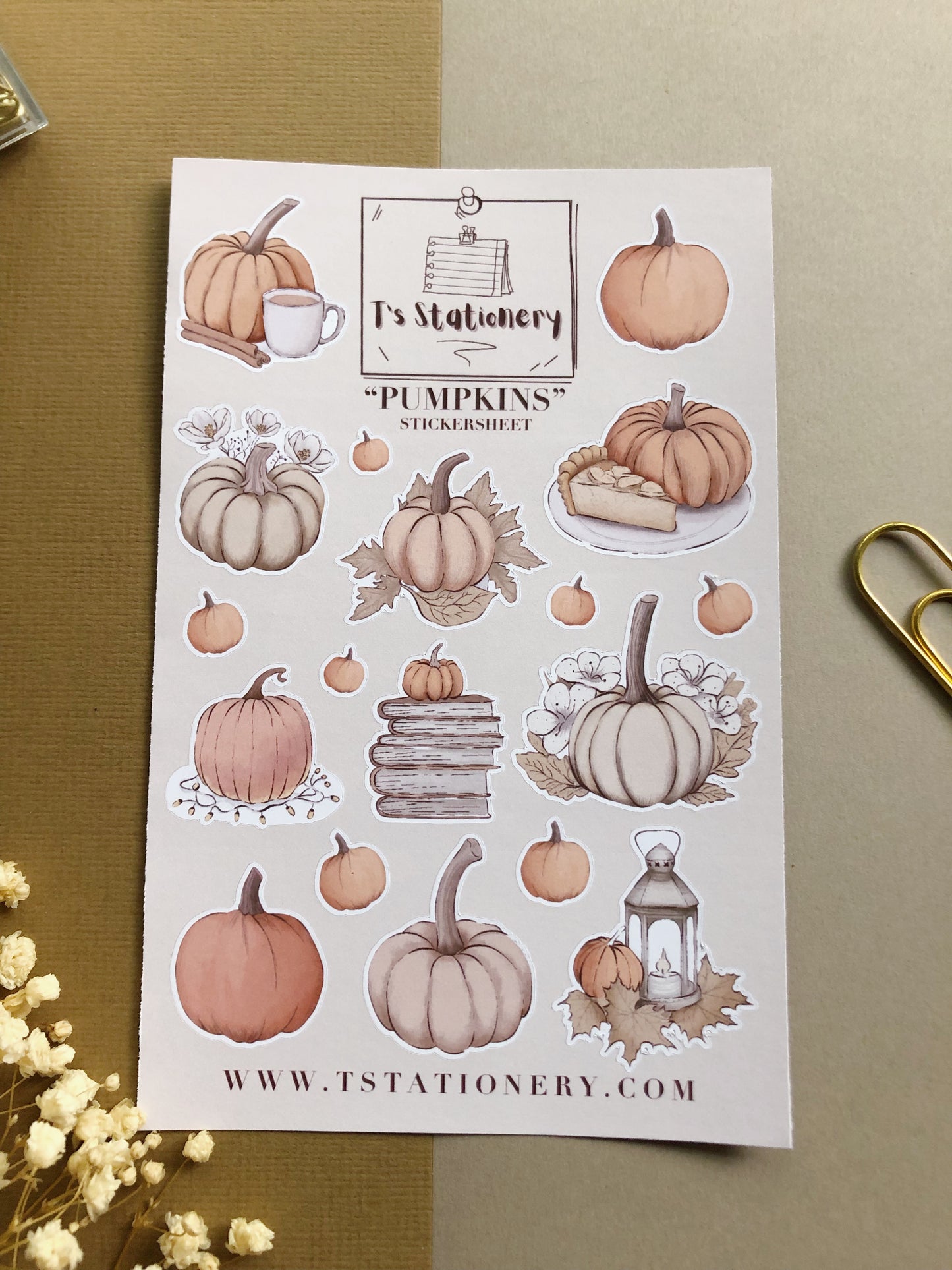 "Pumpkins"  Sticker Sheet