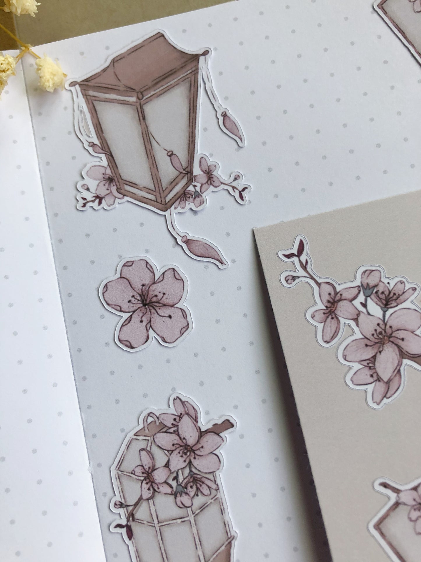 "Sakura Lanterns"  Sticker Sheet