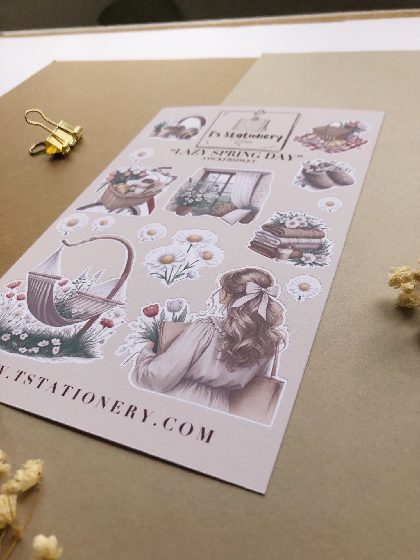 "Lazy Spring Day" Sticker Sheet