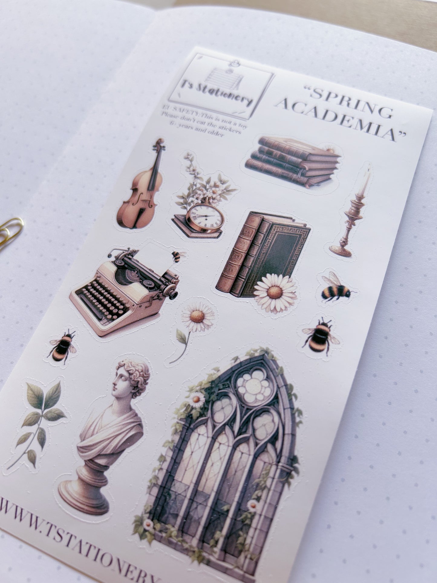 "Spring Academia"  Sticker Sheet