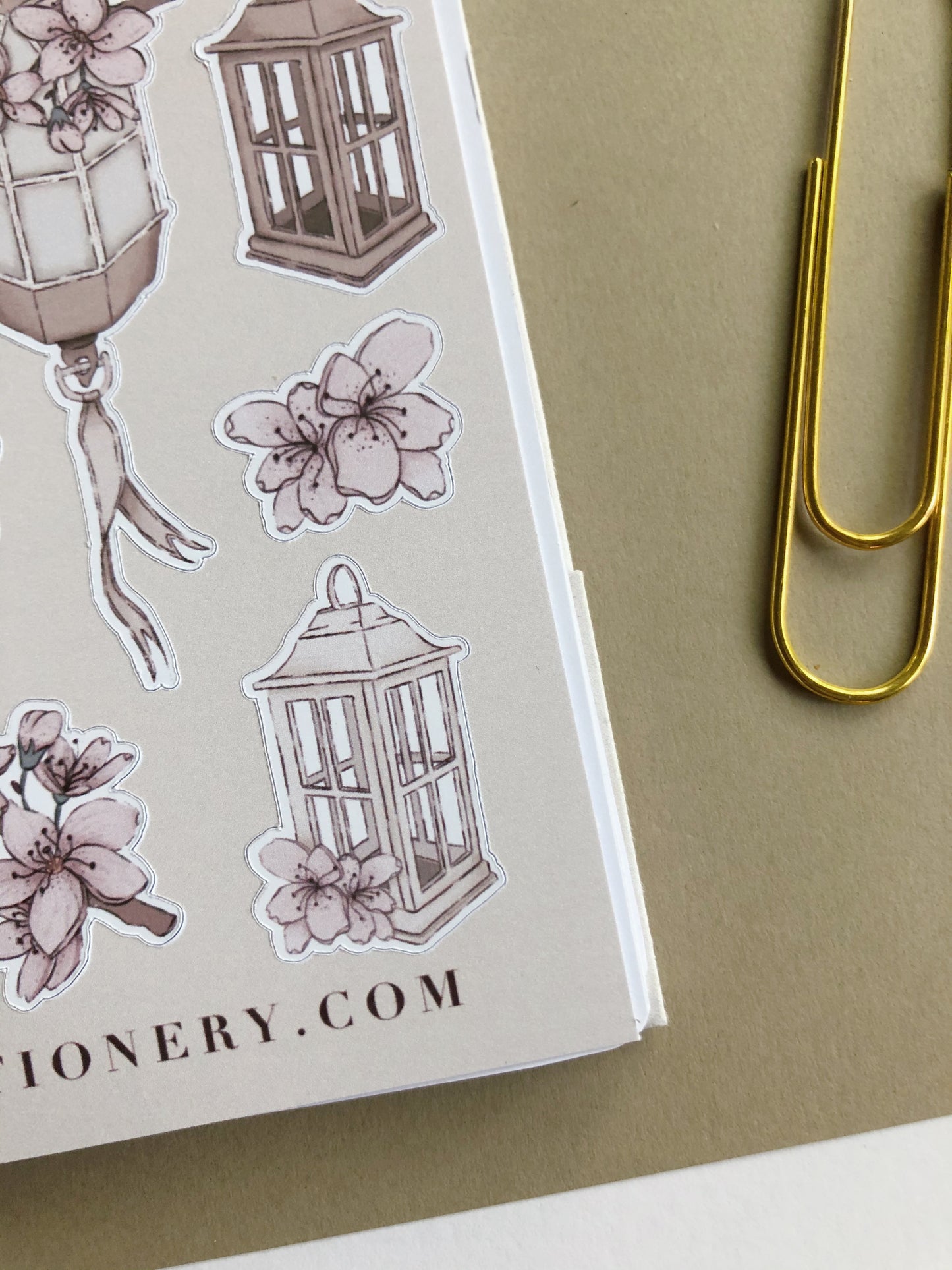"Sakura Lanterns"  Sticker Sheet
