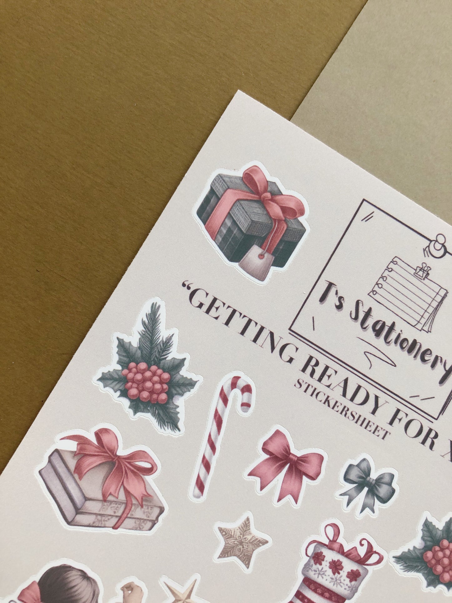 "Get Ready For Xmas"  Sticker Sheet