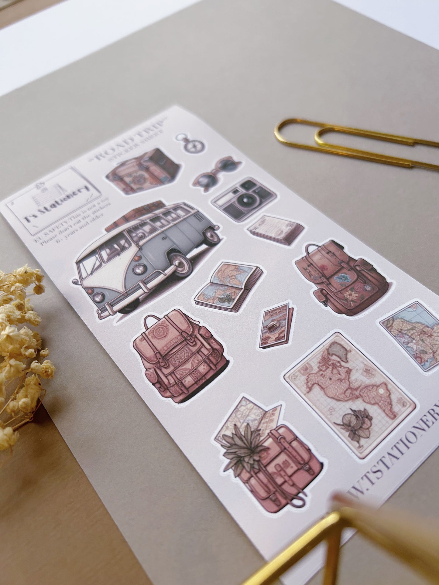 "Road Trip" Stickers Sheet