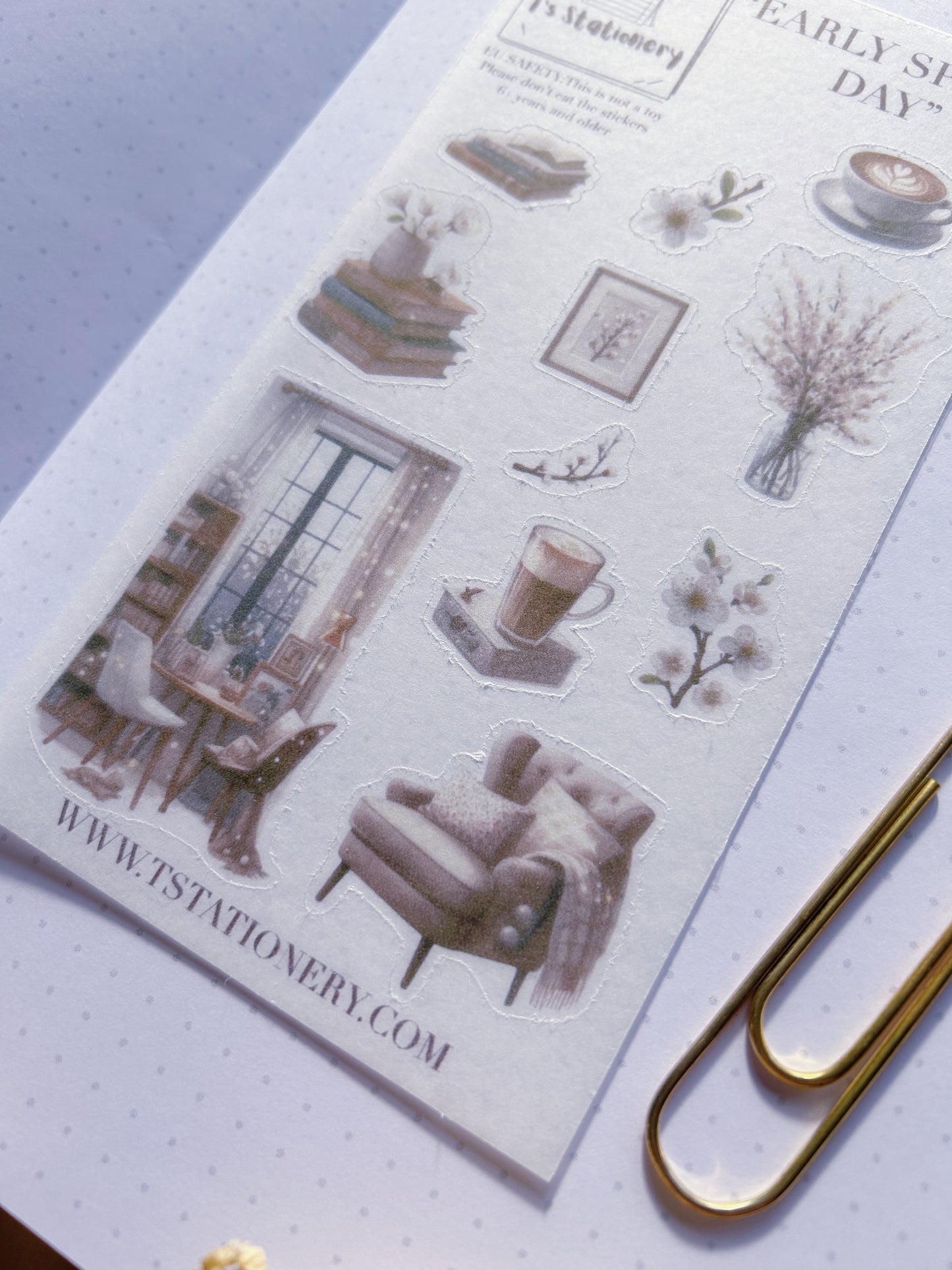 "Early Spring Day"  Washi Sticker Sheet