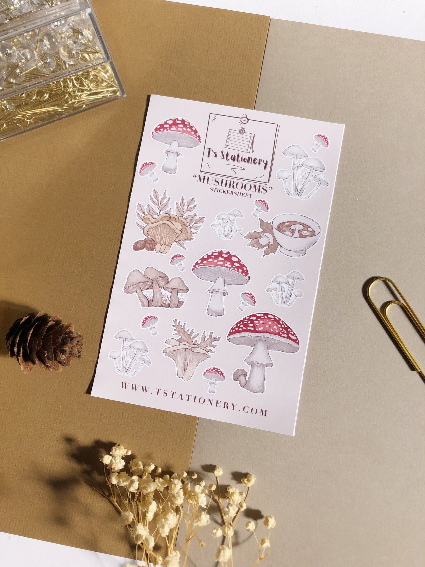 "Mushrooms"  Sticker Sheet