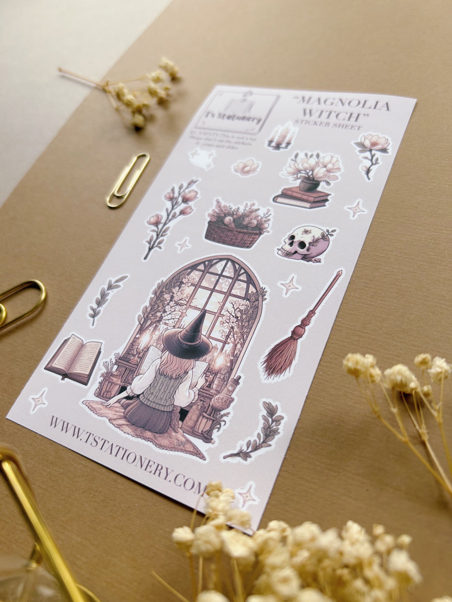 "Magnolia Witch"  Sticker Sheet