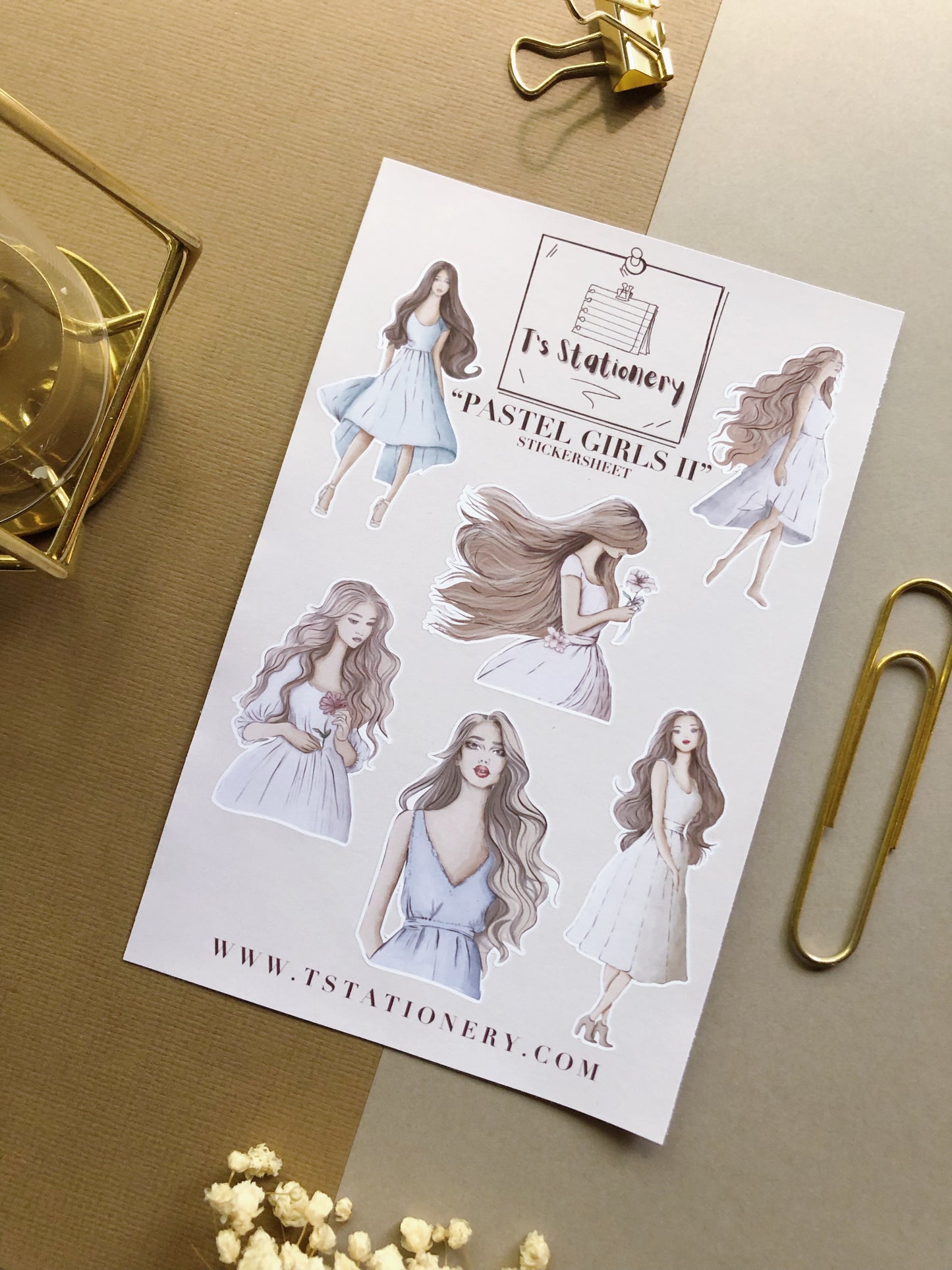 "Pastel Girls Sticker Set"