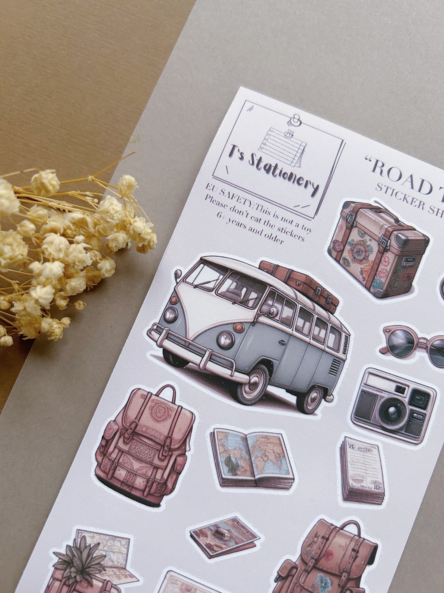 "Road Trip" Stickers Sheet