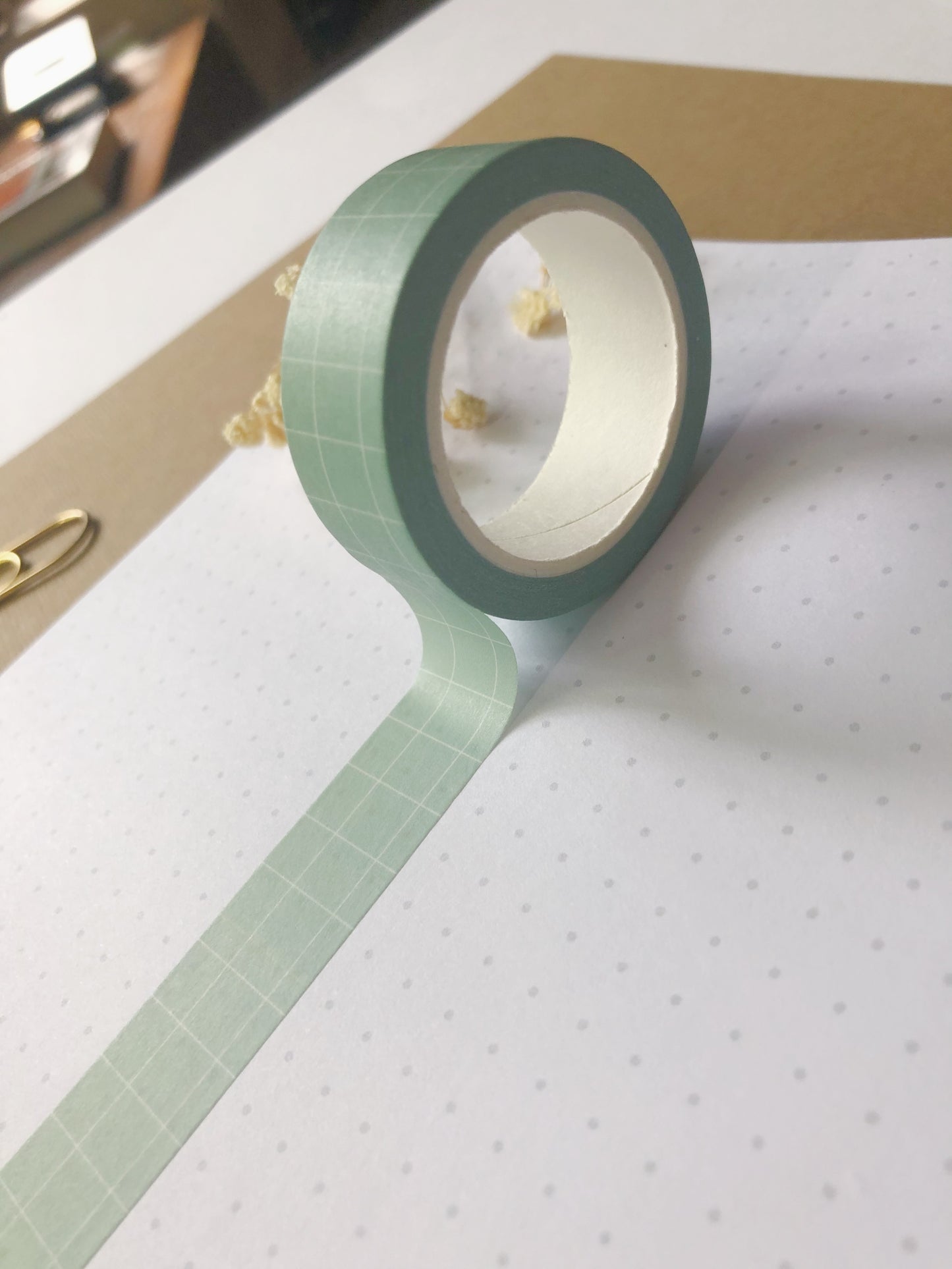 "Green + White Grid"