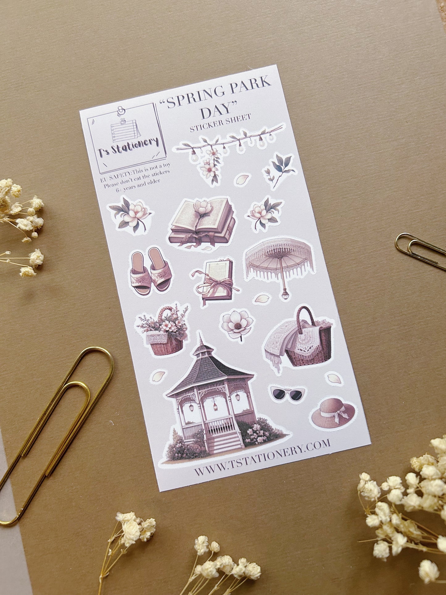 "Spring Park Day"  Sticker Sheet