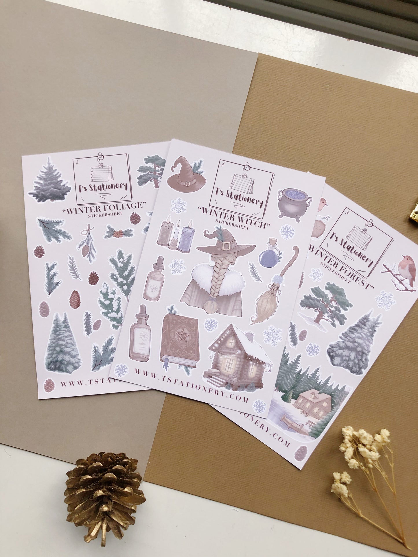 Winter Forest Sticker Set Of 3 - NEW