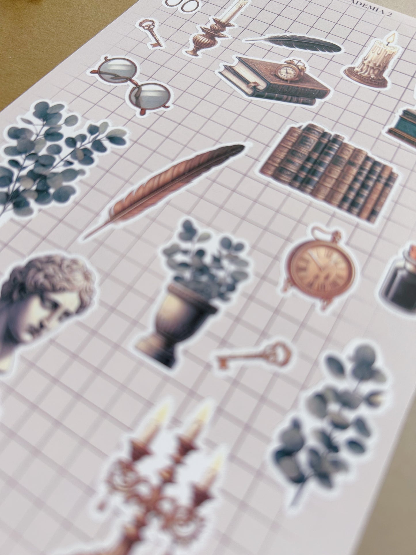 "Dark Academia 2" Sticker Sheet