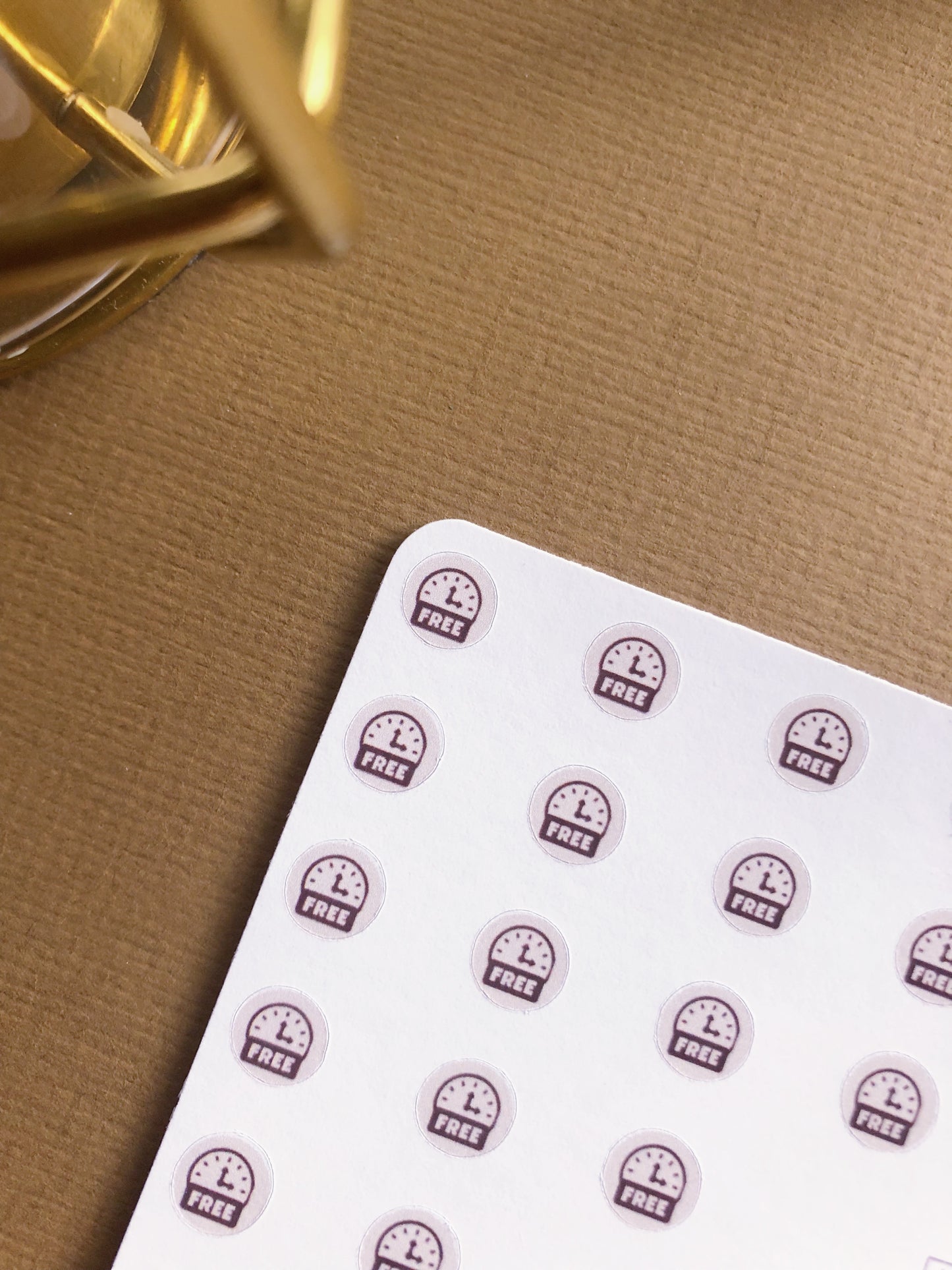 Free Time Icons Sticker Sheet