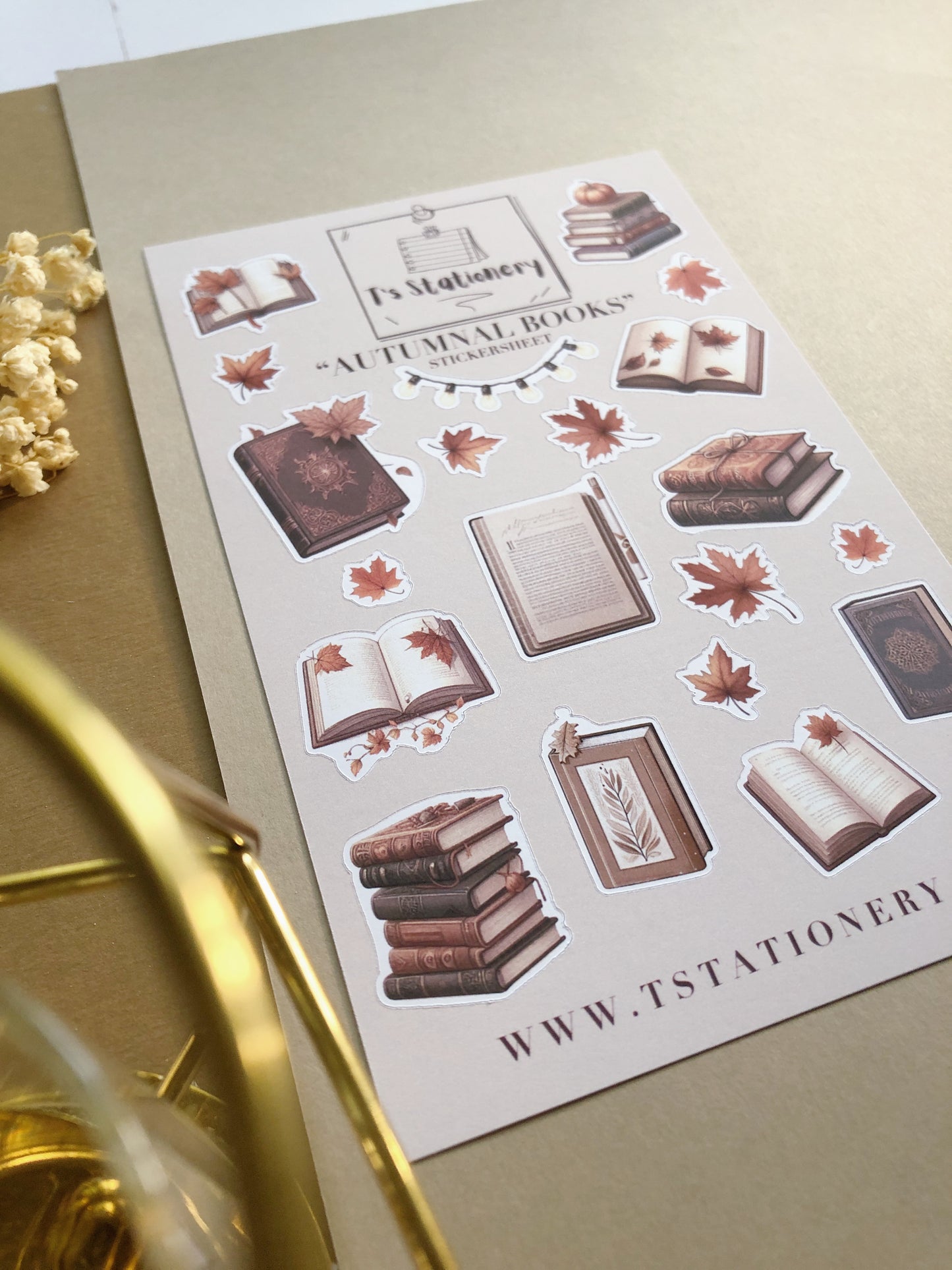 "Autumnal Books" Sticker Sheet