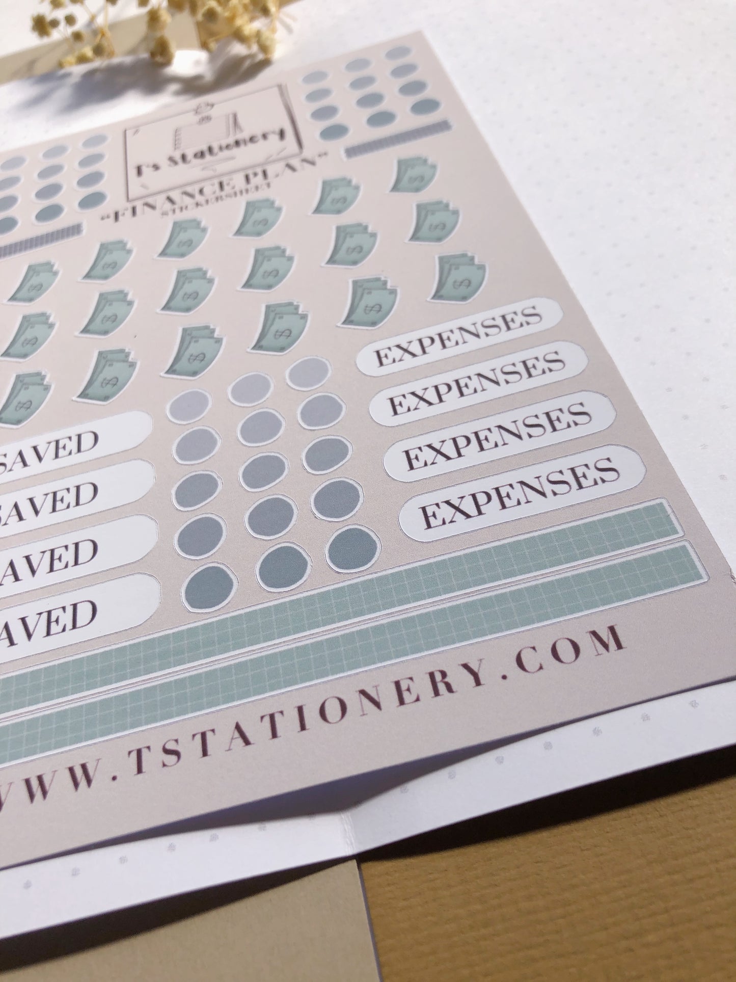 "Financial Plan" Sticker Sheet