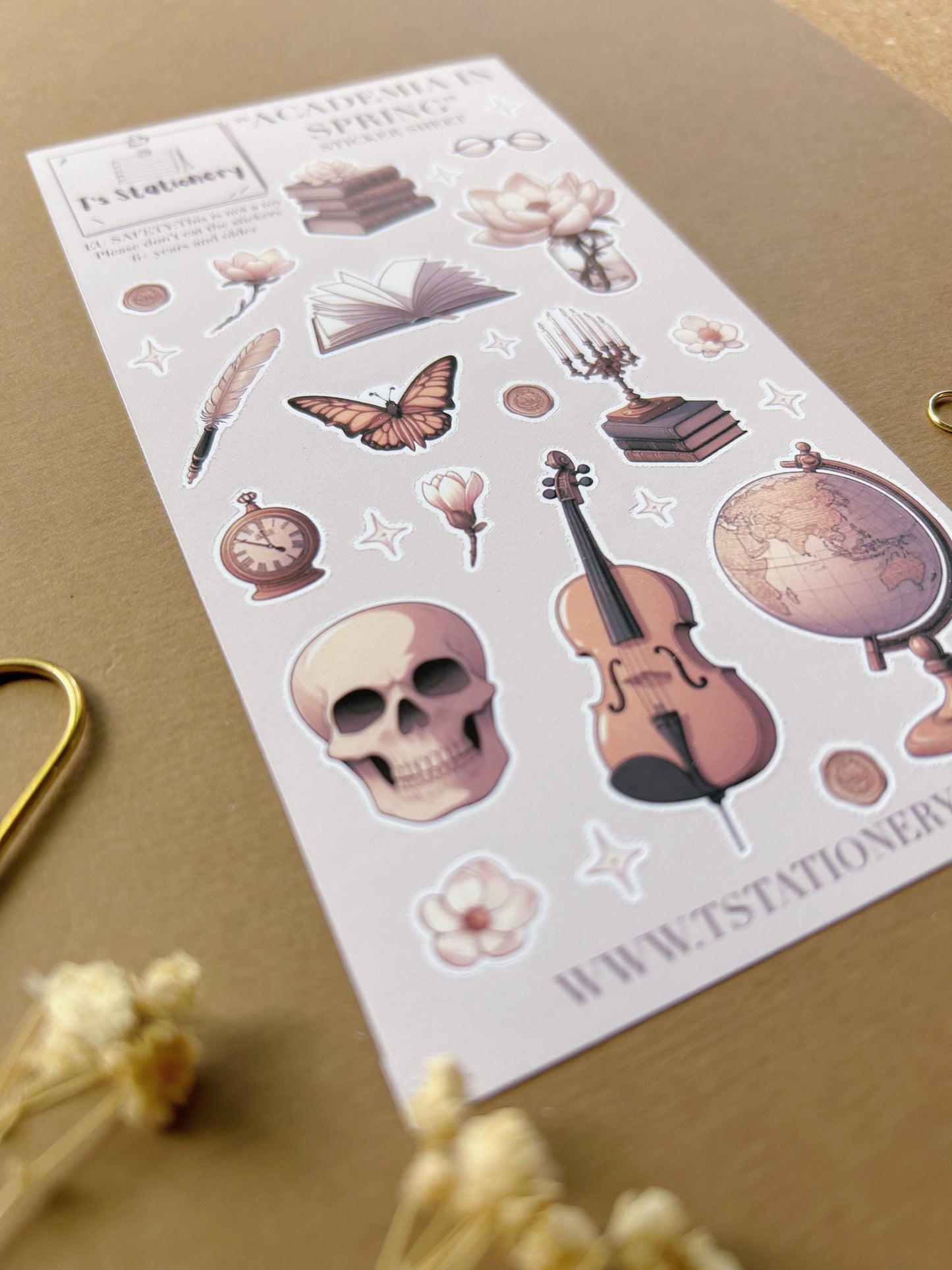 "Academia In Spring"  Sticker Sheet