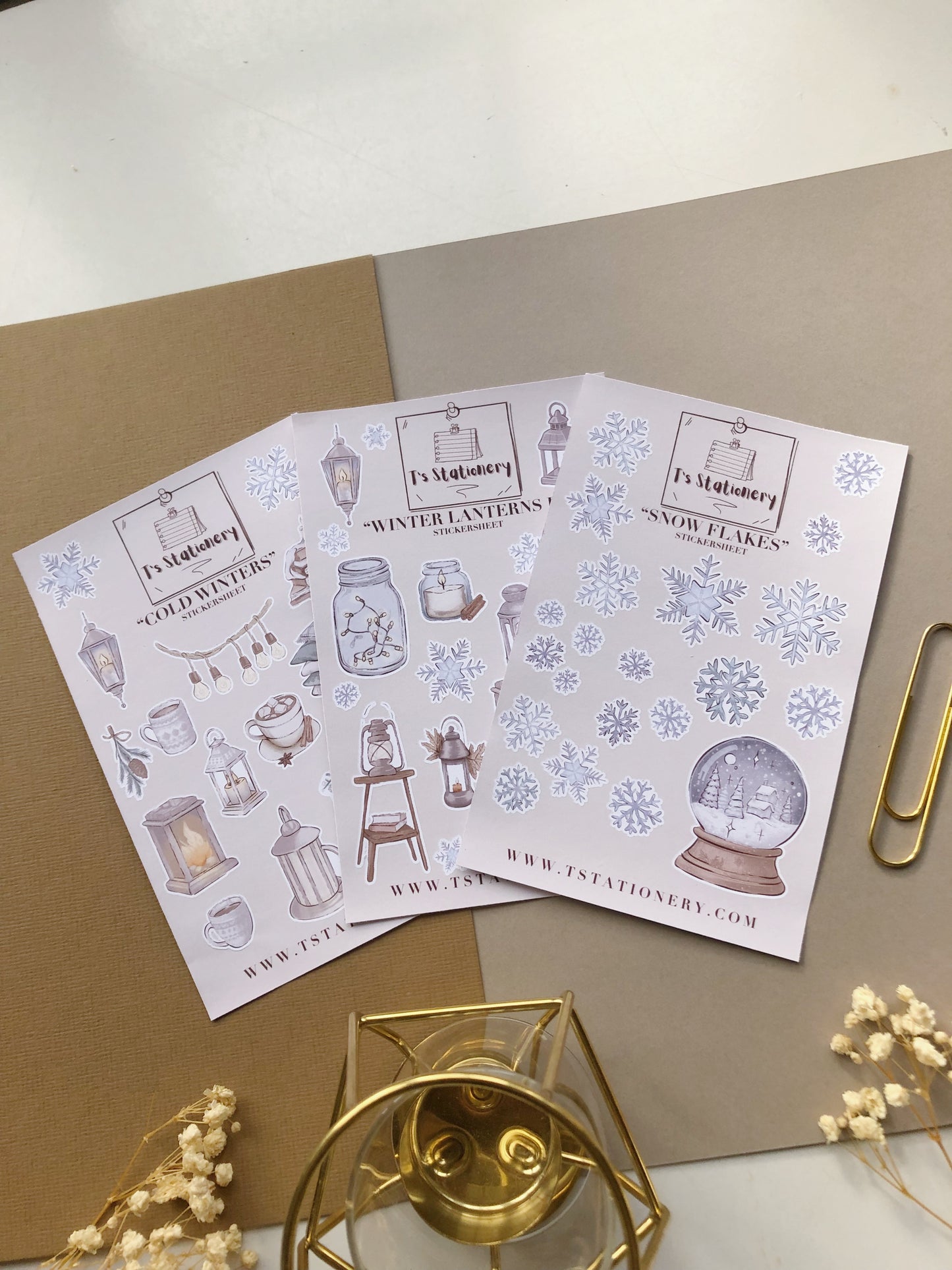 Winter Sticker Set Of 3