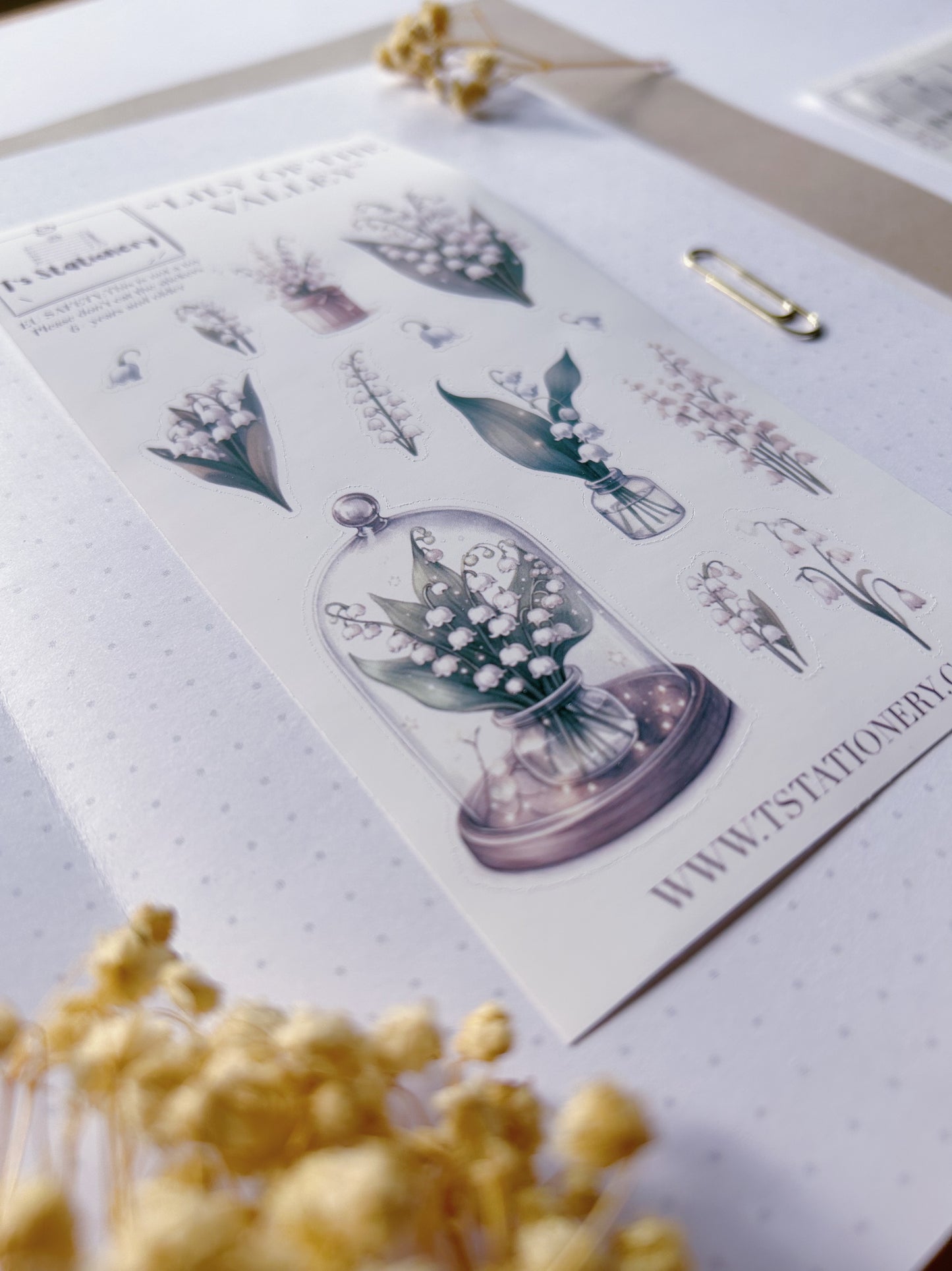 "Lily Of The Valley"  Sticker Sheet