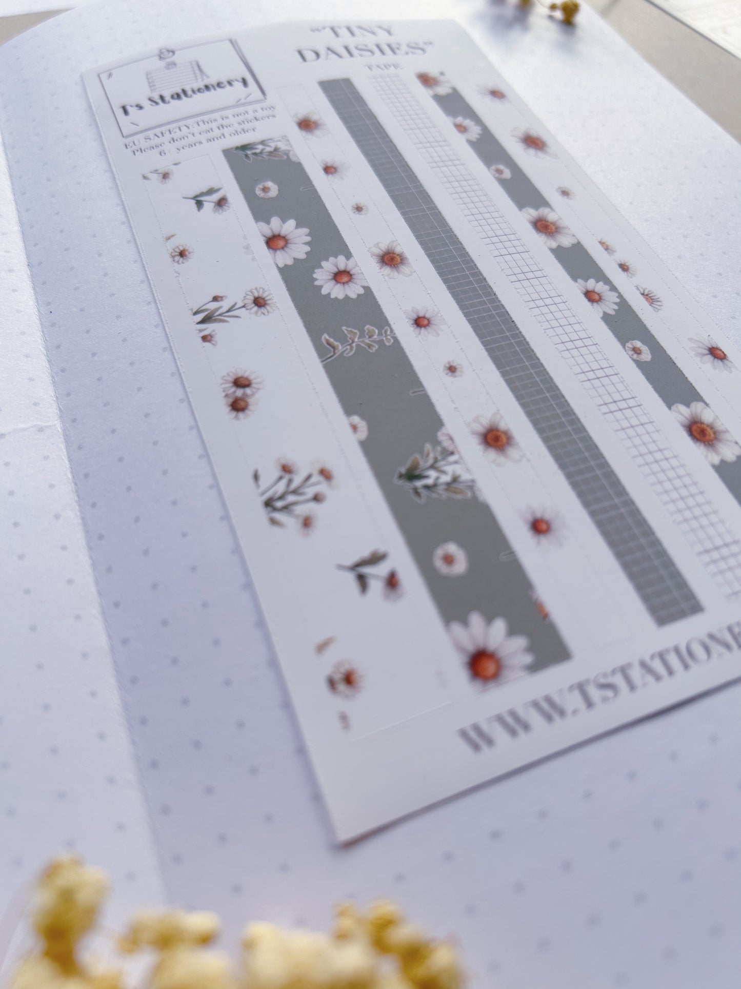 "Tiny Daisy"  Sticker Tape Sheet