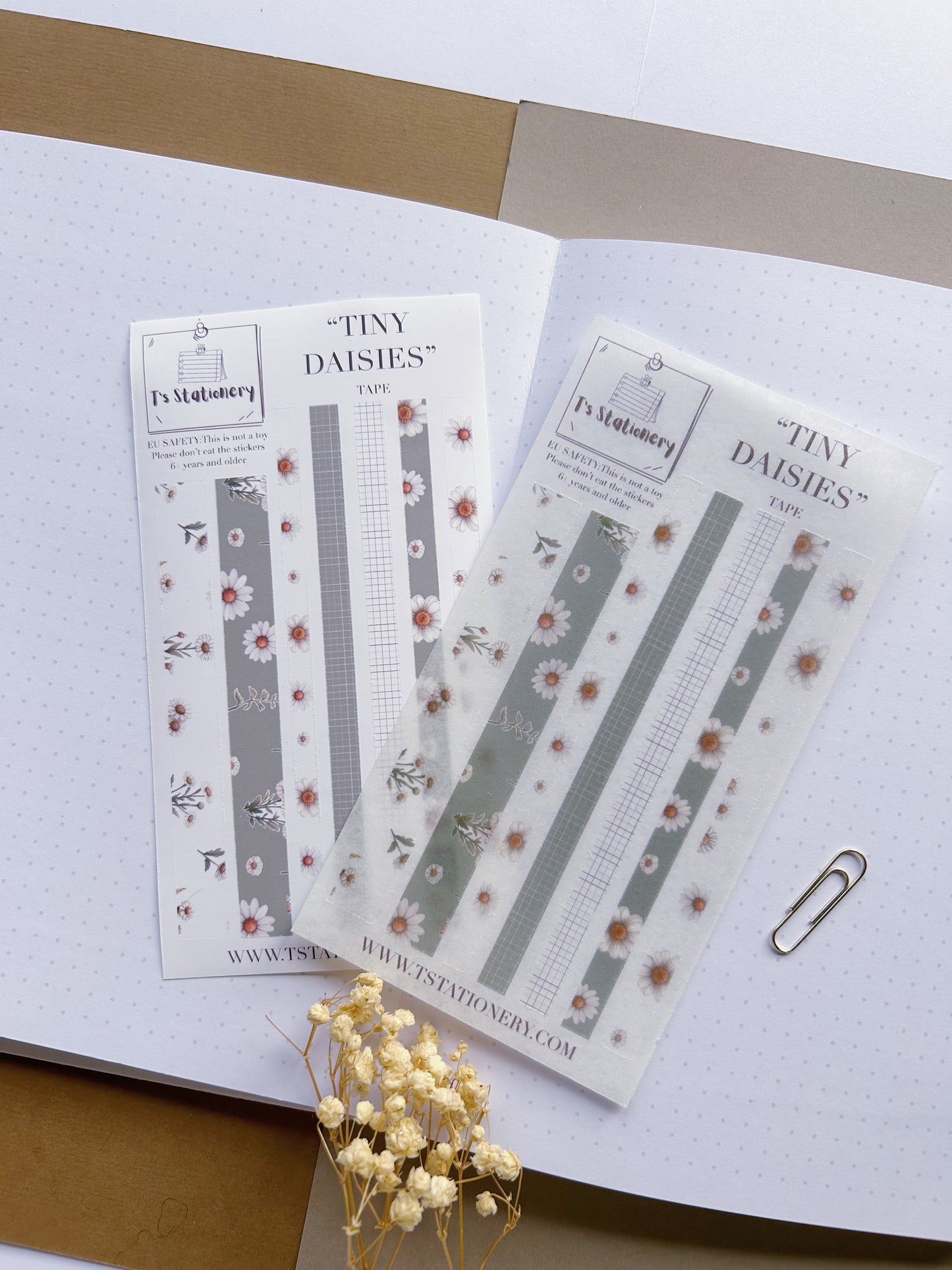"Tiny Daisy"  Sticker Tape Sheet