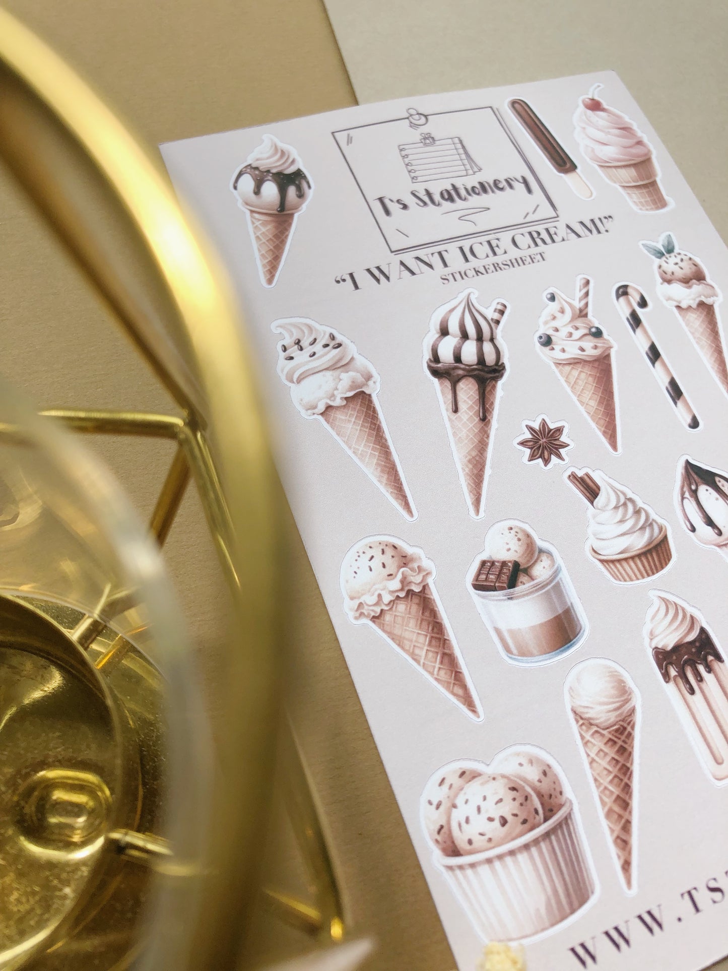 "I Want Ice Cream!" Sticker Sheet