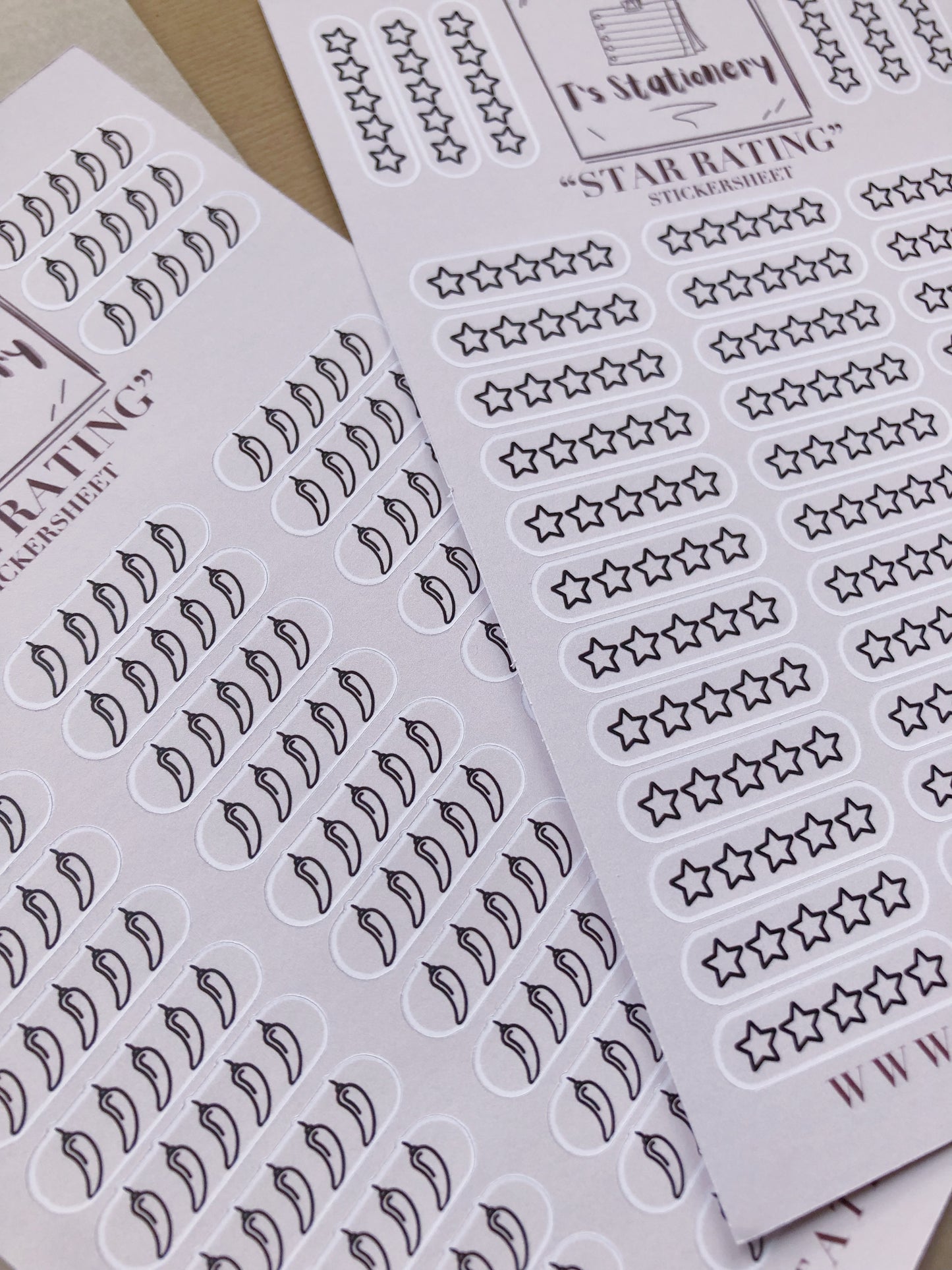 "Star + Spice Rating Stickers" Sticker Set