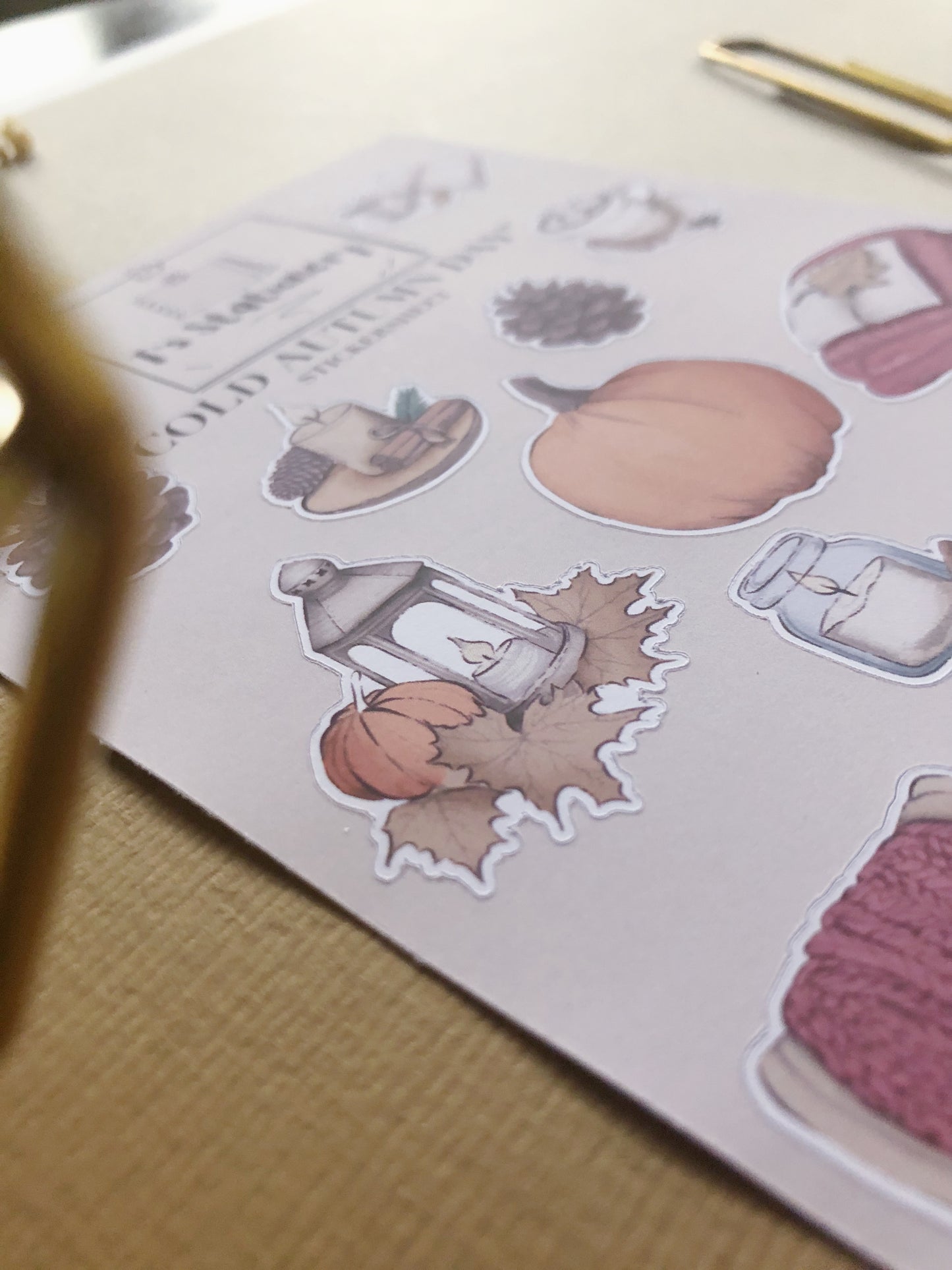 "Cold Autumn Day"  Sticker Sheet