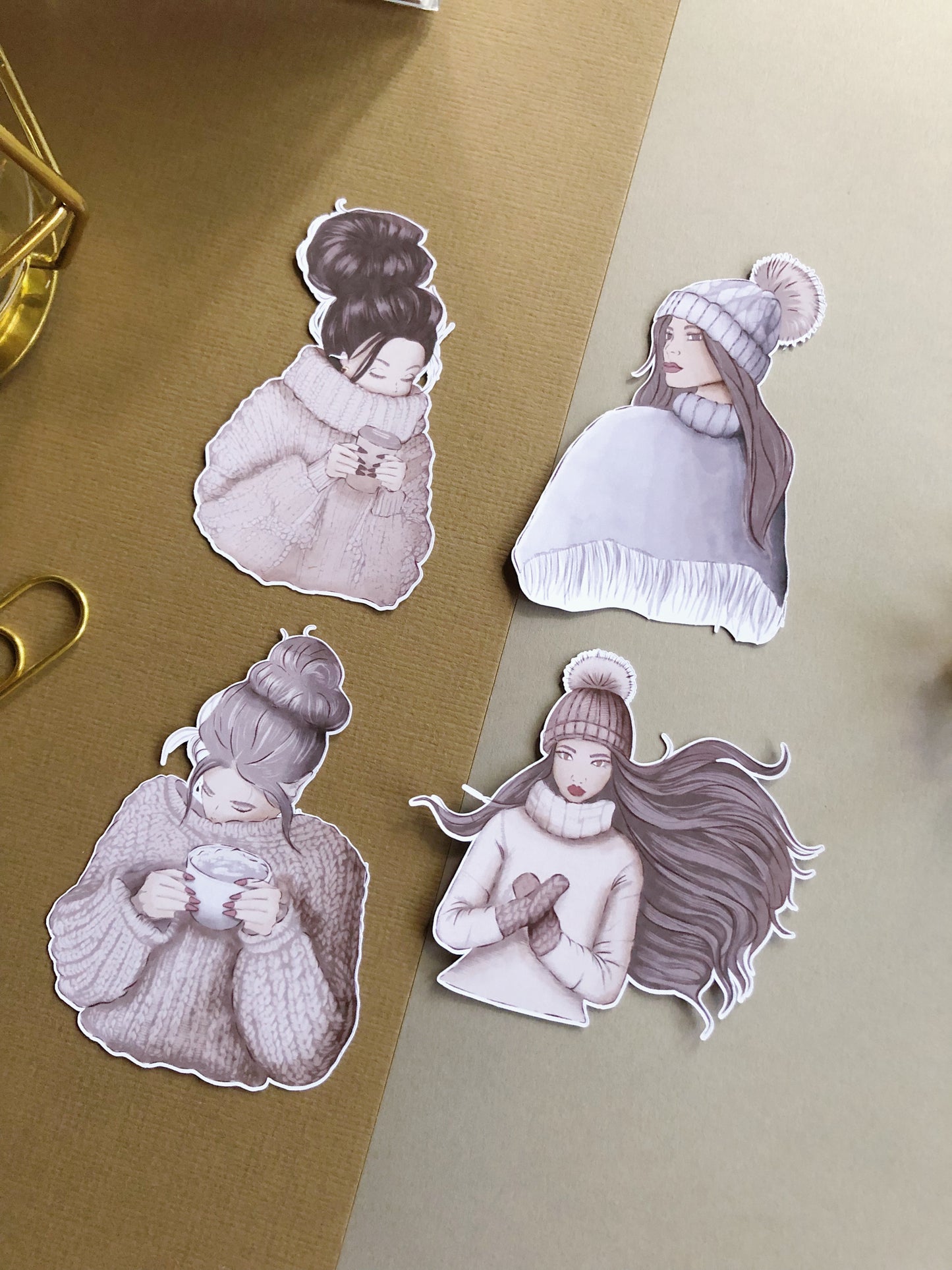 "Die Cut Fall Girls"