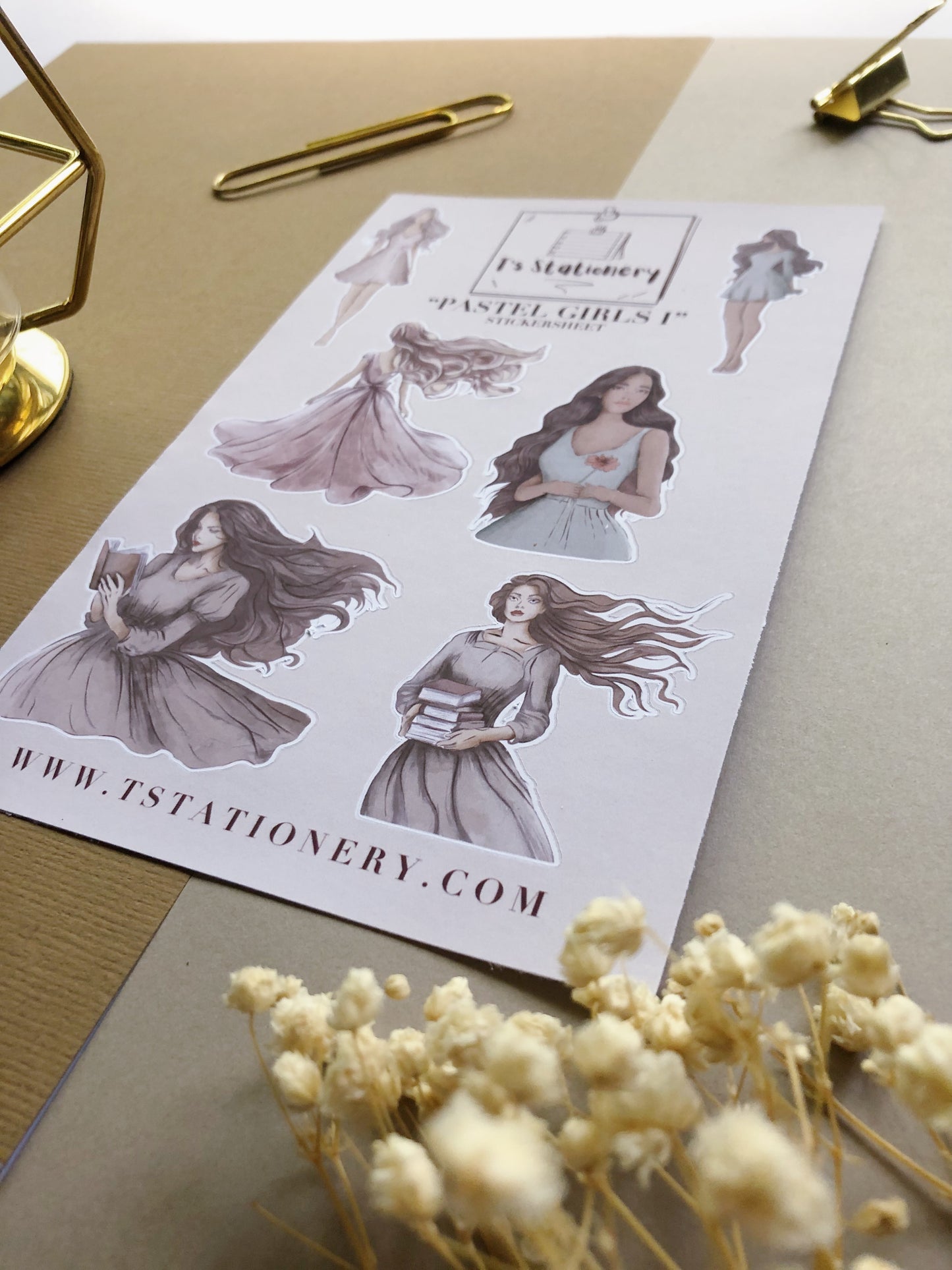 "Pastel Girls 1"  Sticker Sheet