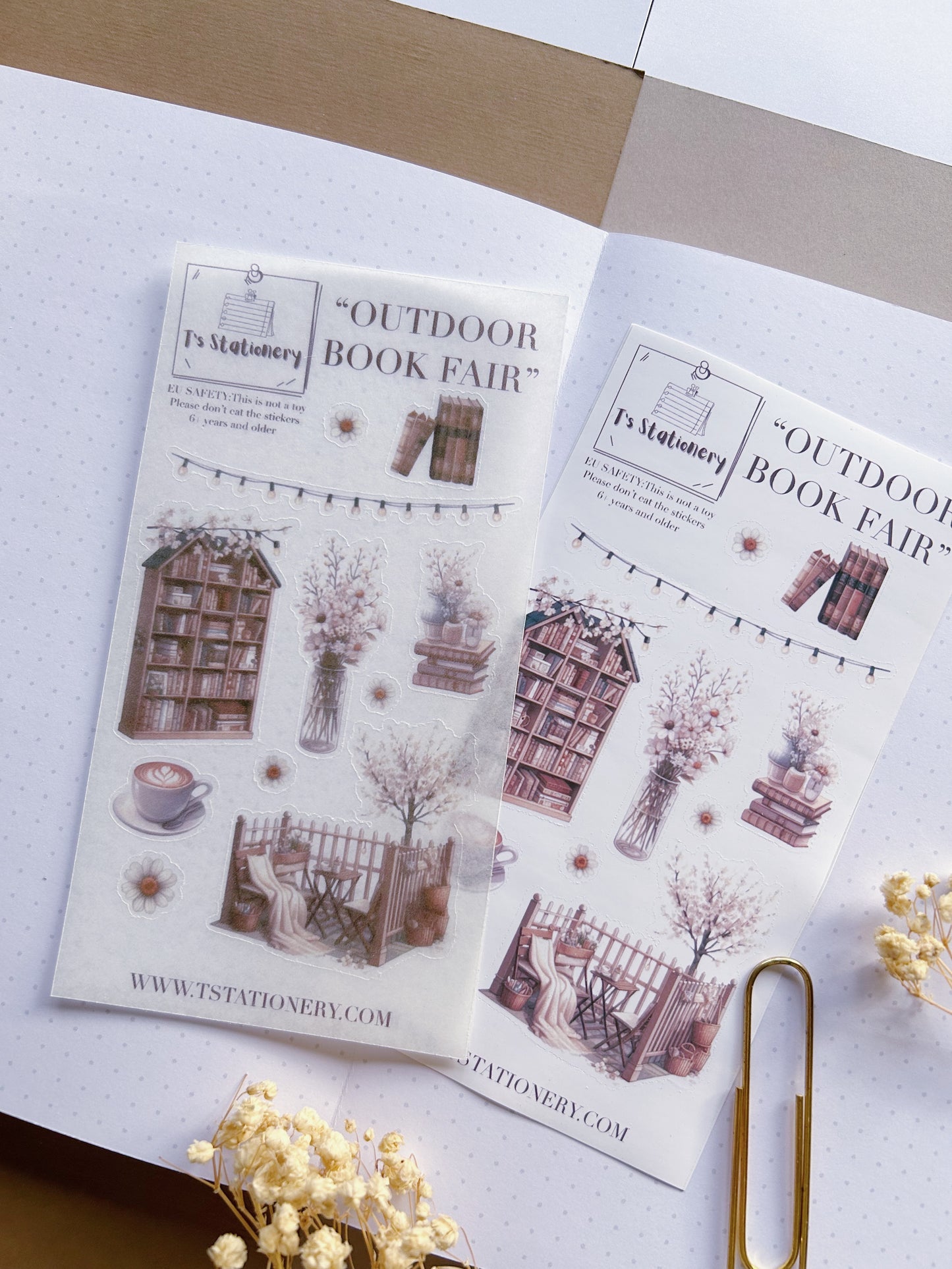 "Outdoor Book Fair"  Sticker Sheet