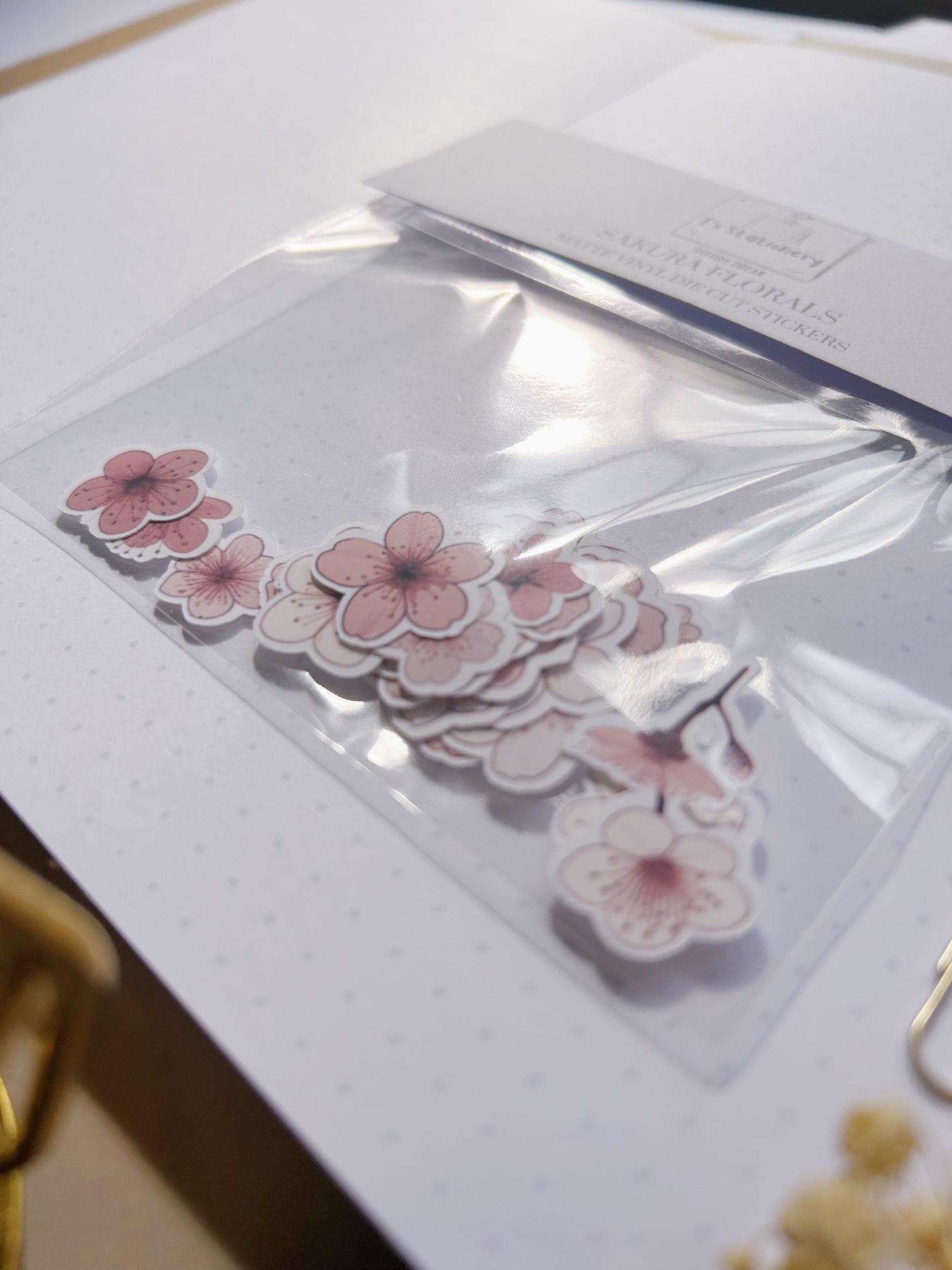 25pcs "Sakura Dream" Sakura Floral Die Cut Sticker Pack