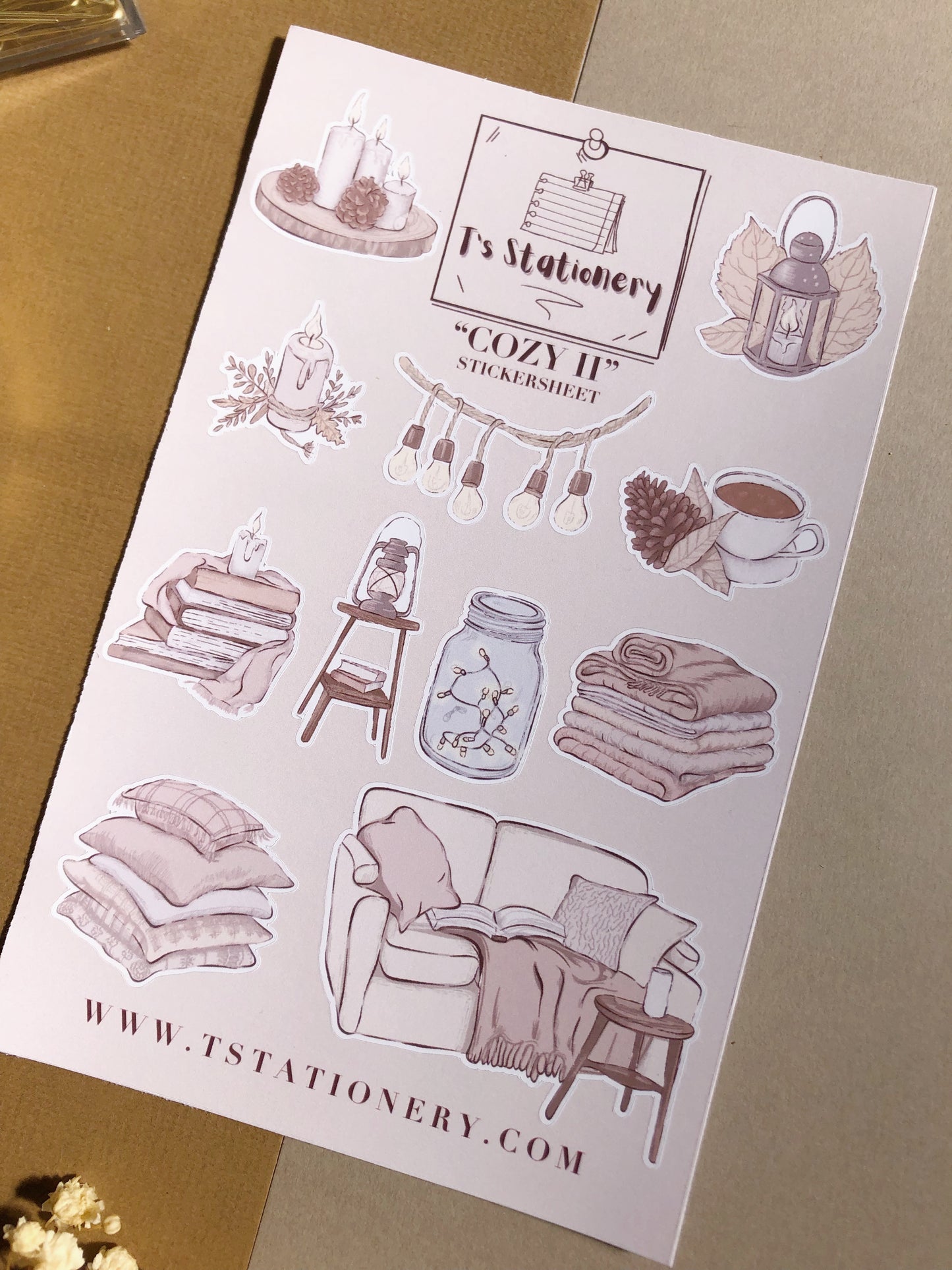 "Cozy II"  Sticker Sheet