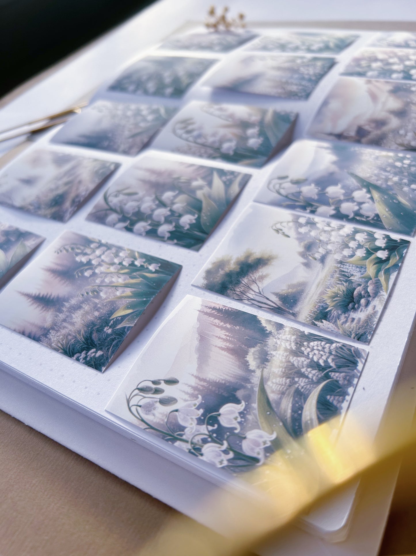 16pcs "Lily Of The Valley" Scenery Sticker Pack