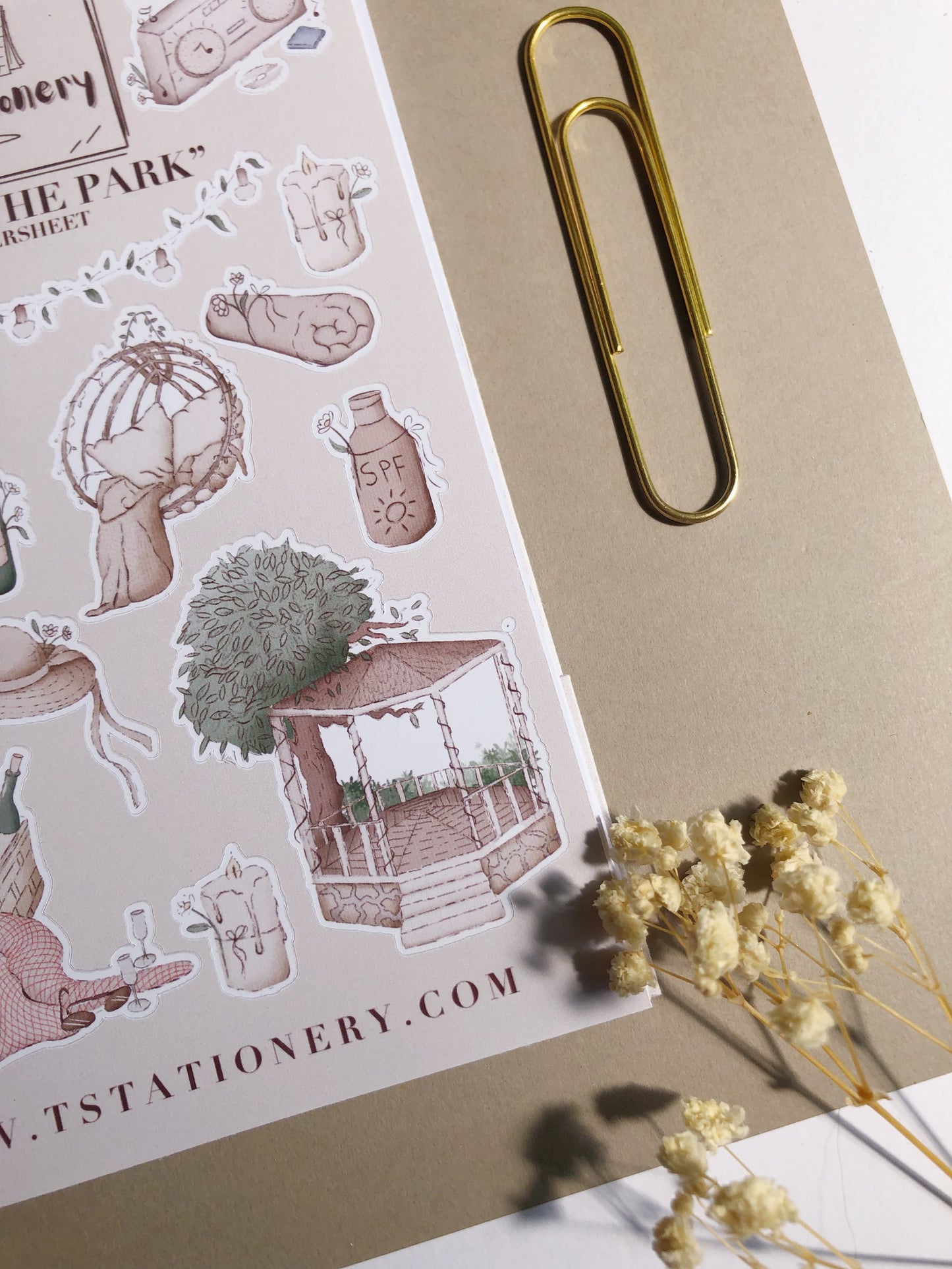 "Day At The Park"  Sticker Sheet