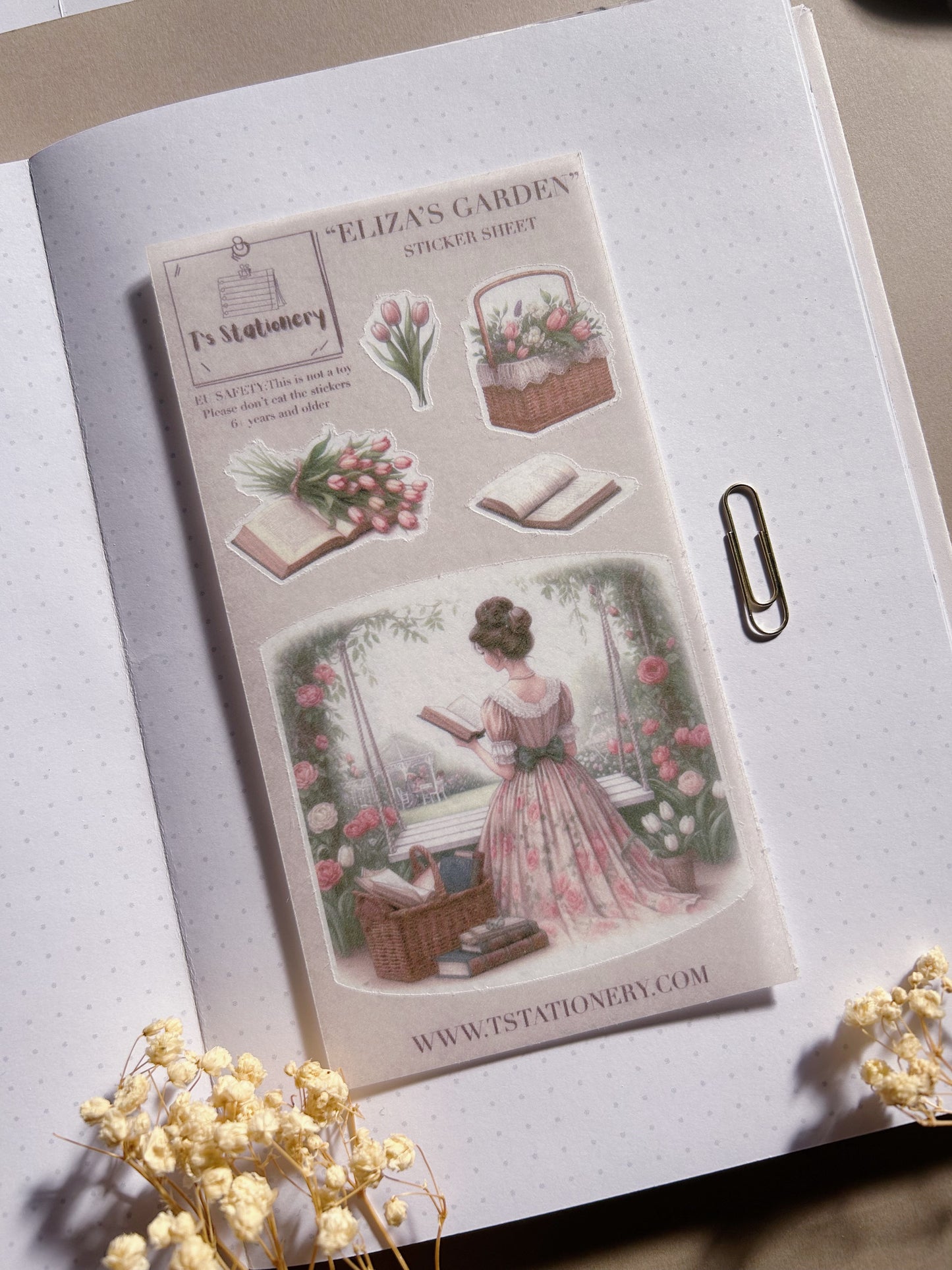 "Eliza's Garden"  Sticker Sheet