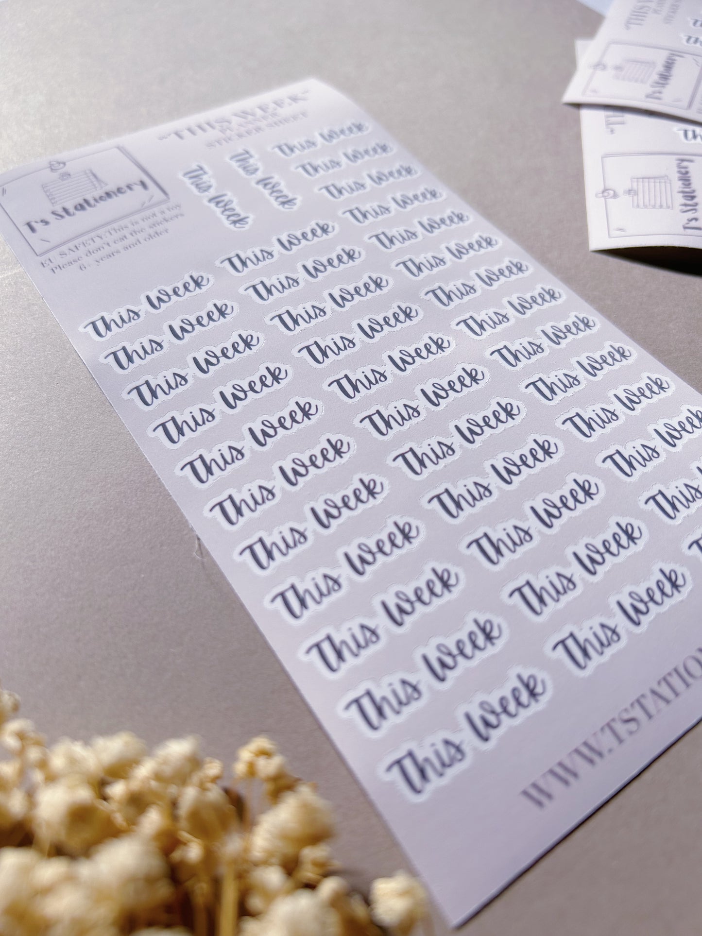 "This Week" Sticker Sheet