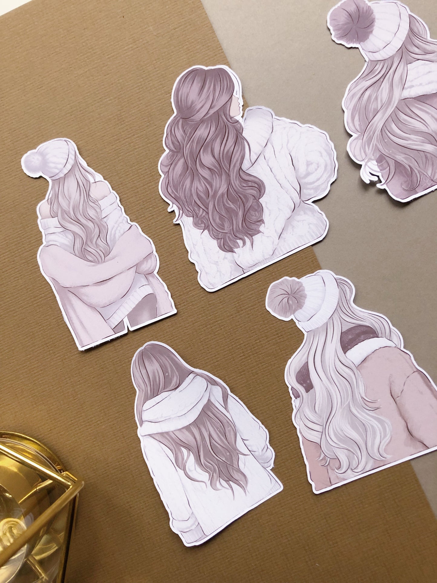 "Cozy Winter Girls" Sticker Bag