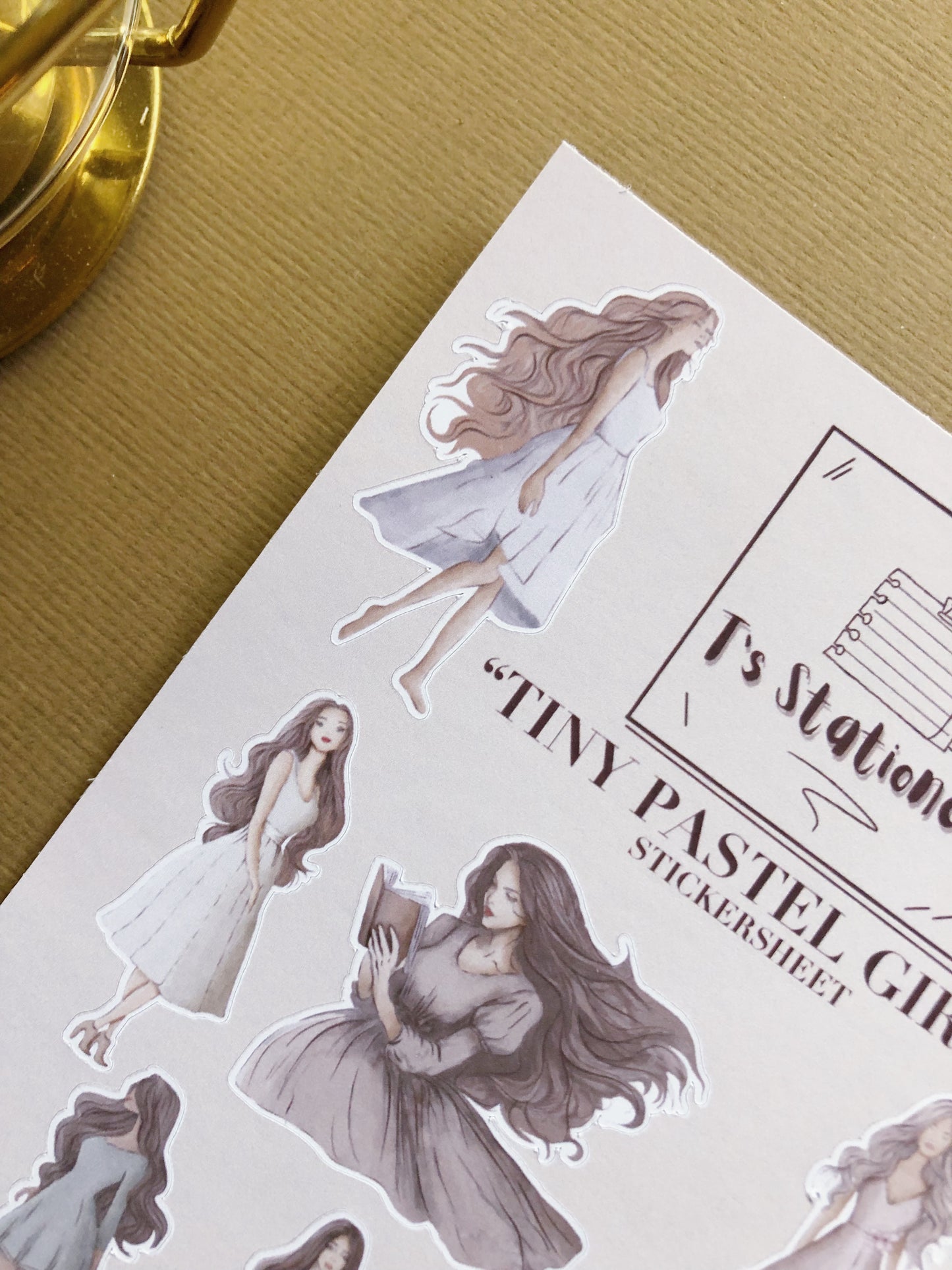 "Tiny Pastel Girls"  Sticker Sheet