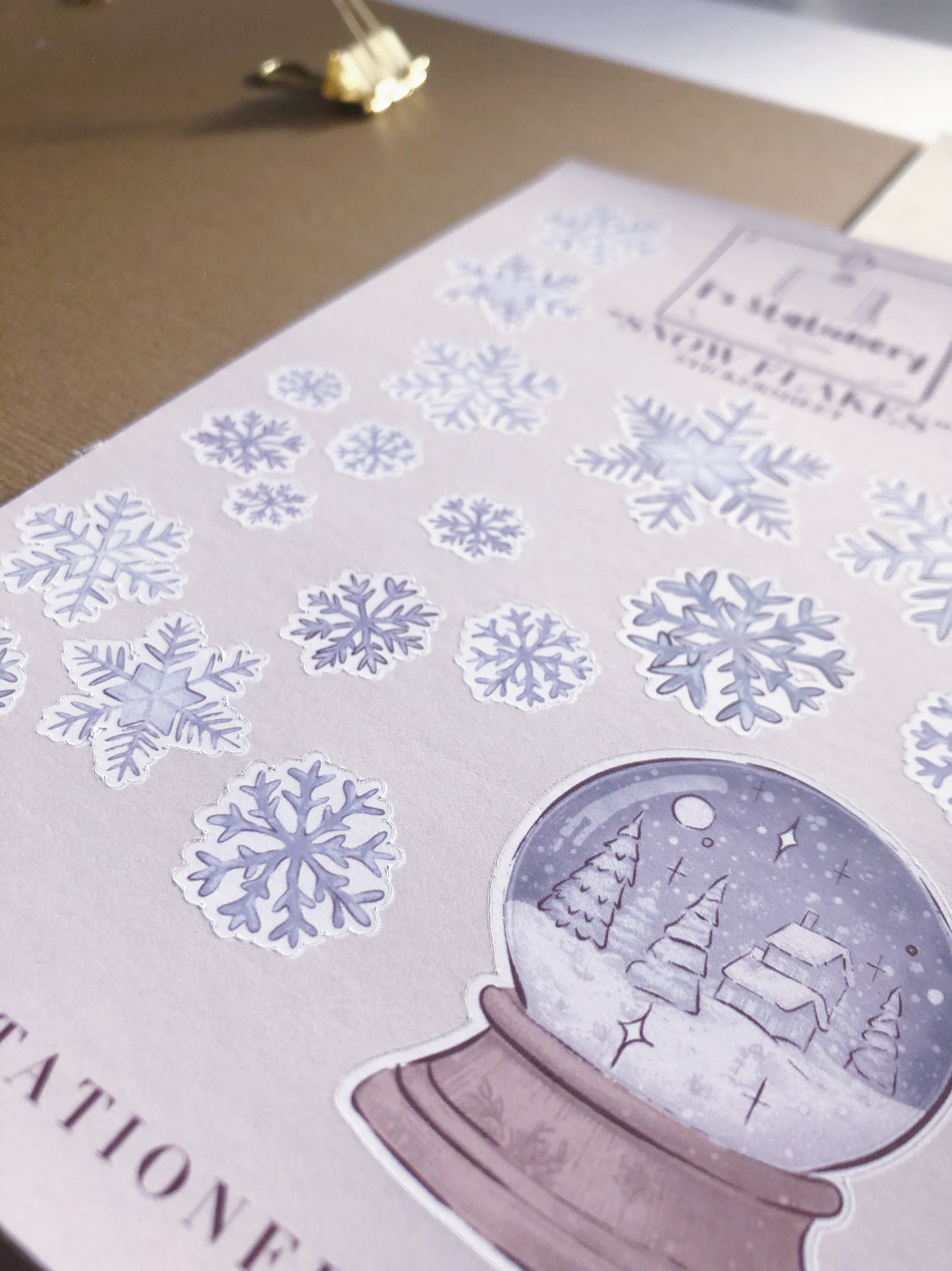 "Snowflakes"  Sticker Sheet