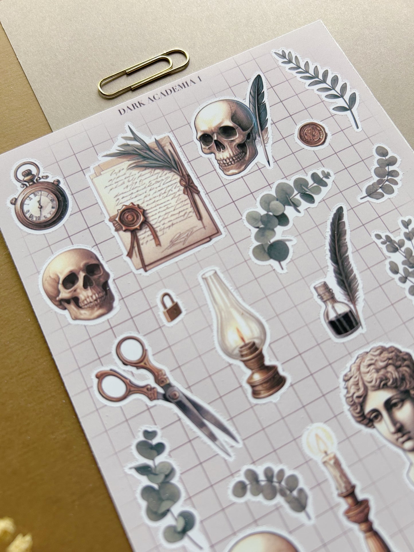 "Dark Academia 1"  Sticker Sheet