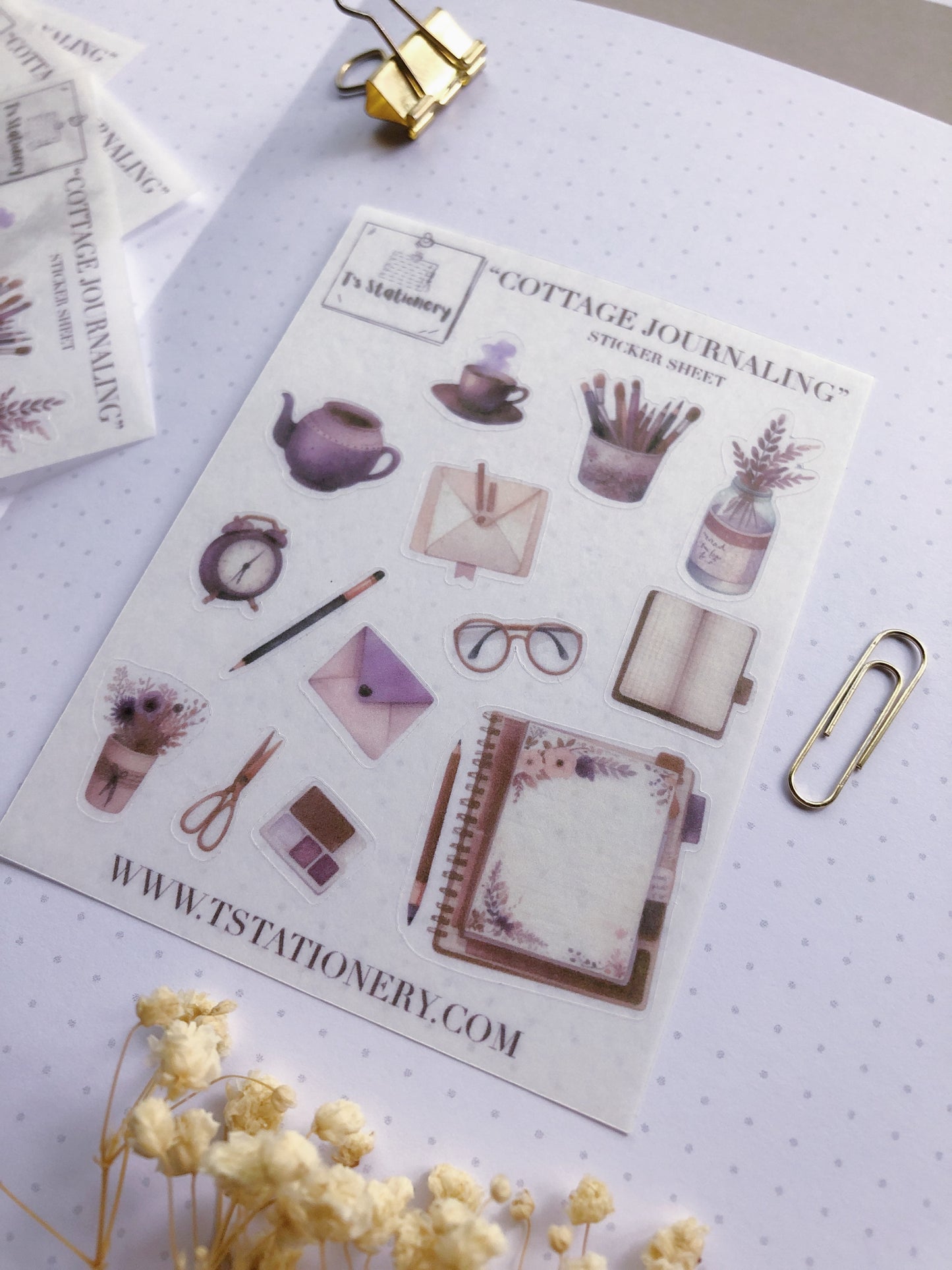 "Cottage Journaling" Washi Sticker Sheet