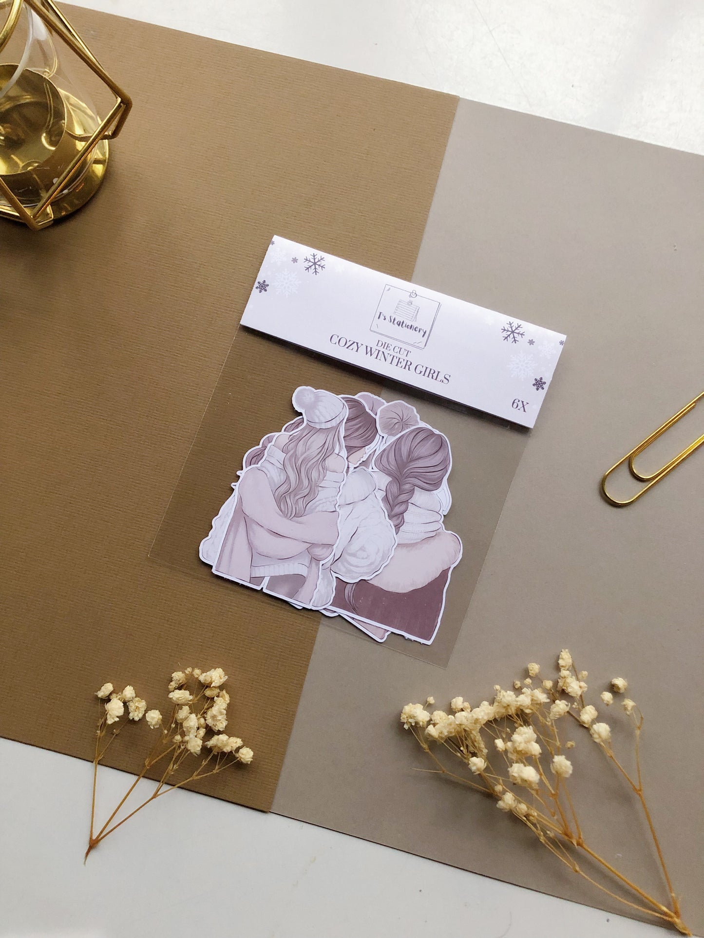 "Cozy Winter Girls" Sticker Bag