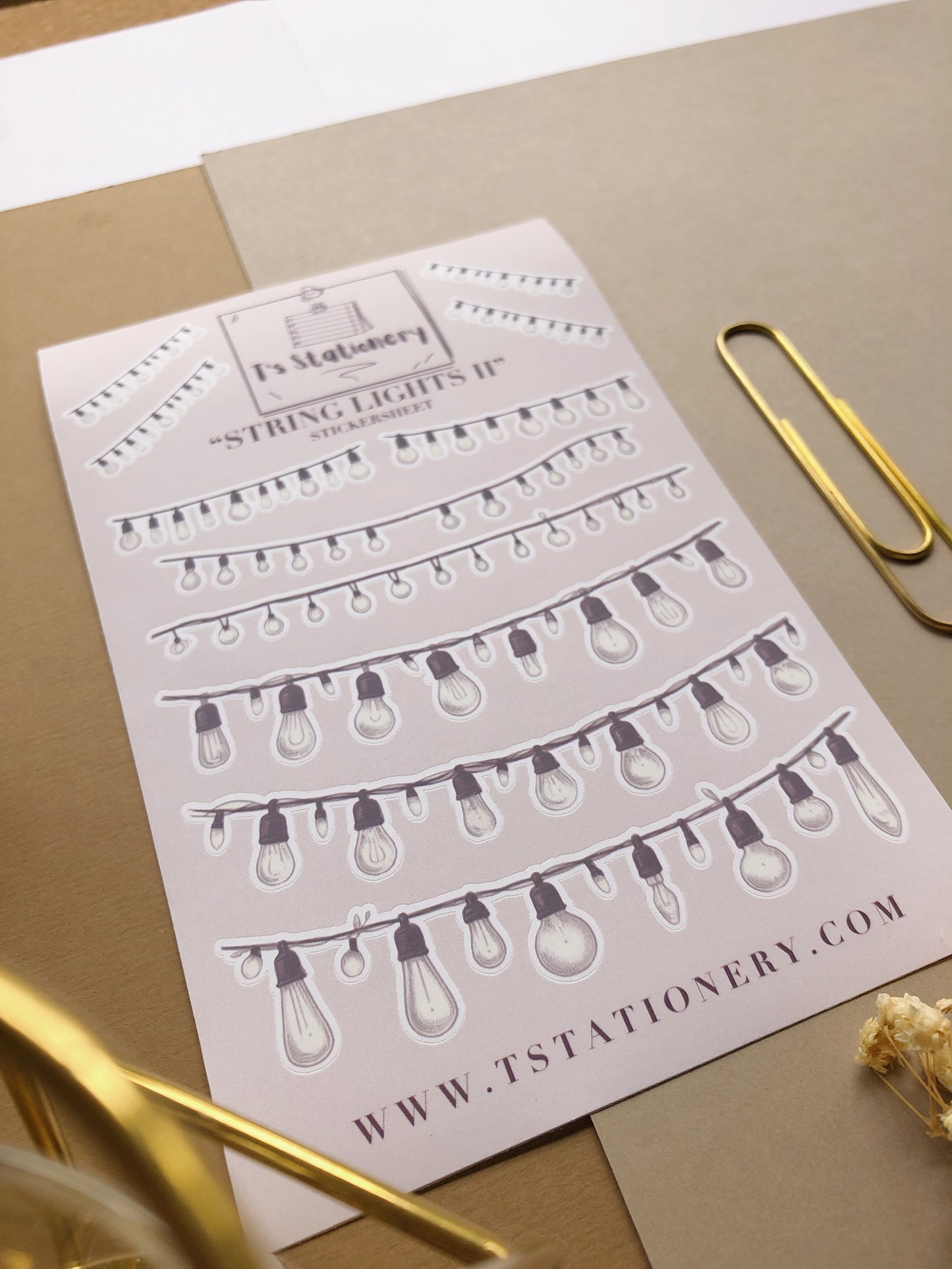 "String Lights II" Sticker Sheet
