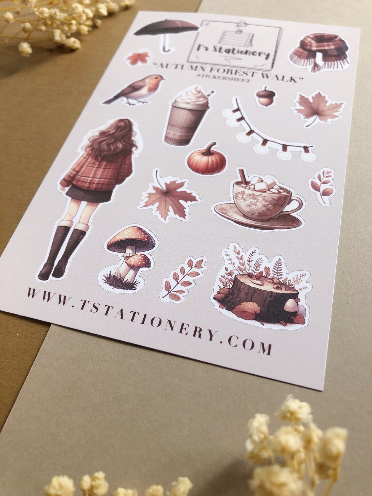 "Autumnal Forest Walk" Sticker Sheet