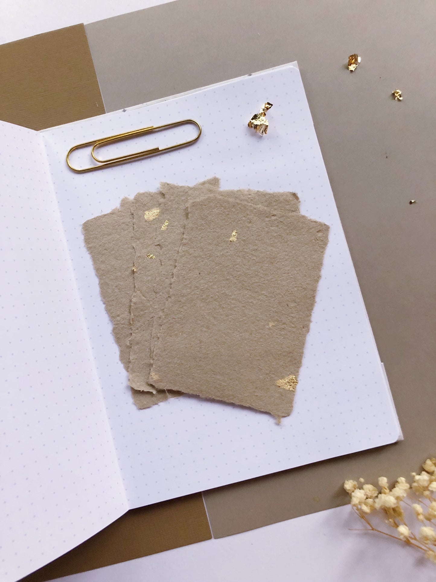 "A6 Hand Made Gold Foil Paper"