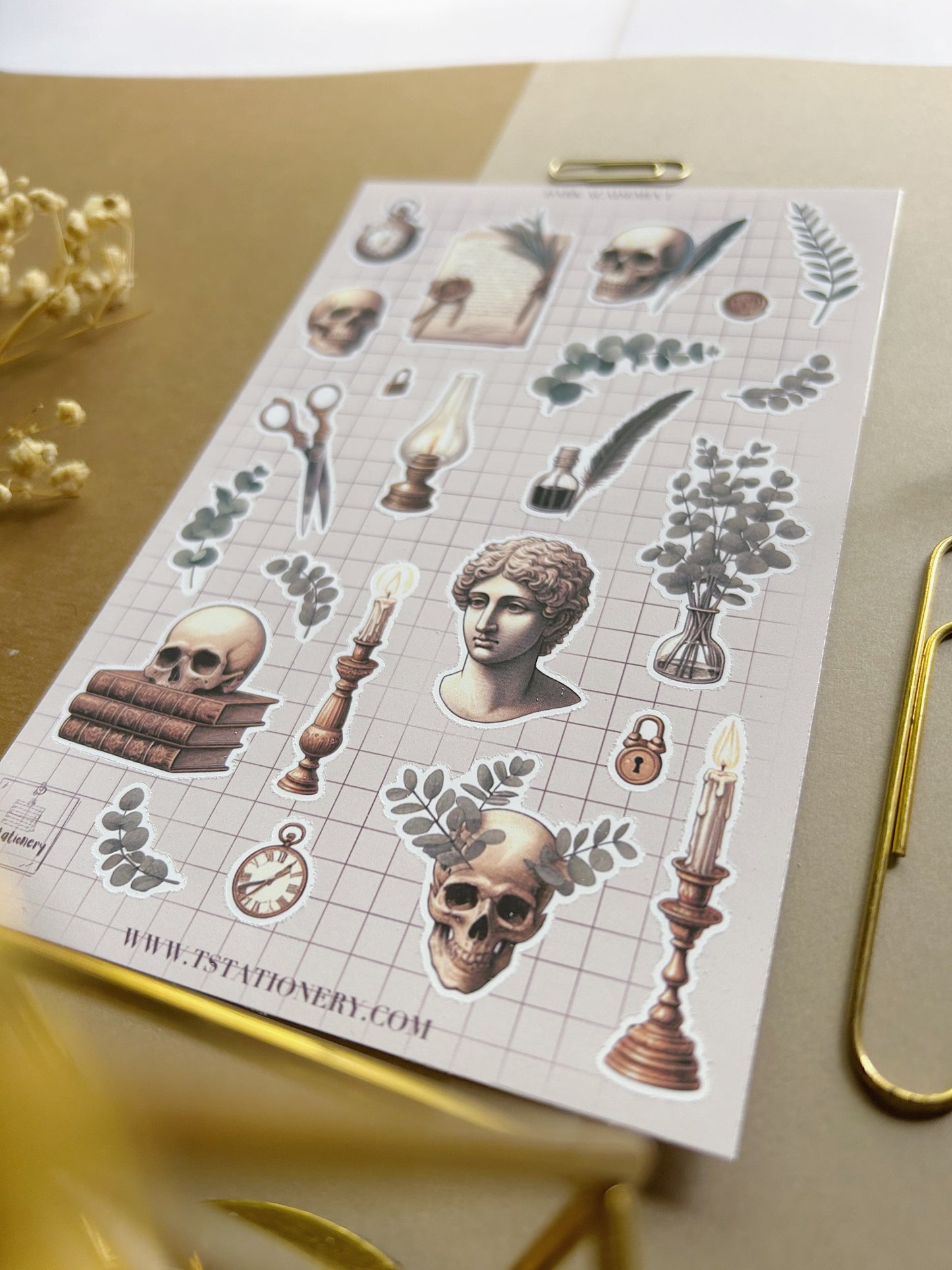 "Dark Academia 1"  Sticker Sheet