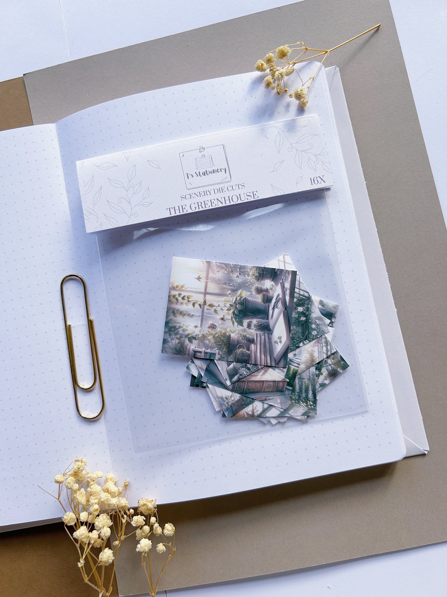16pcs "The Greenhouse" Scenery Sticker Pack