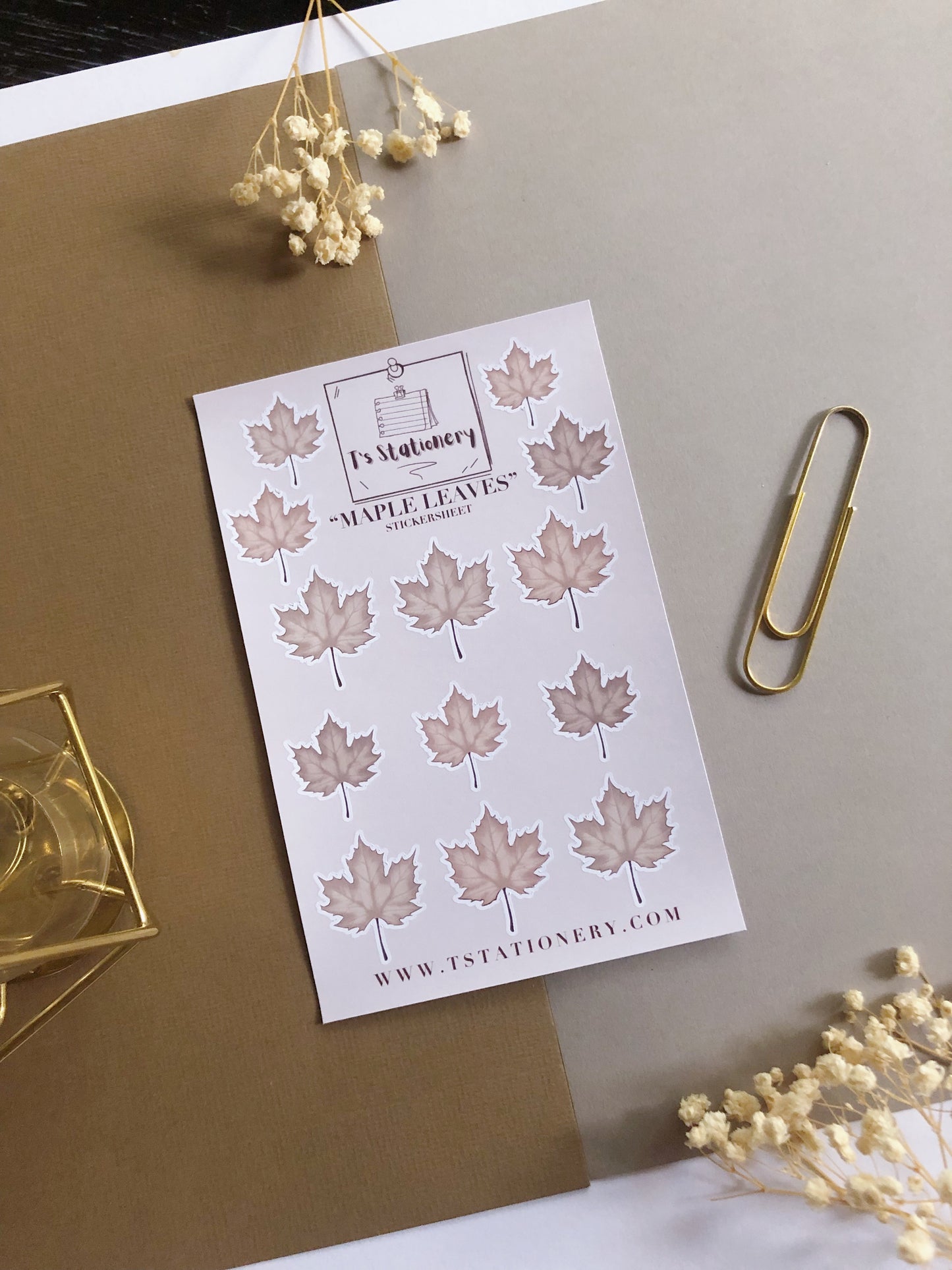 "Leaves Sticker Set Of 3"