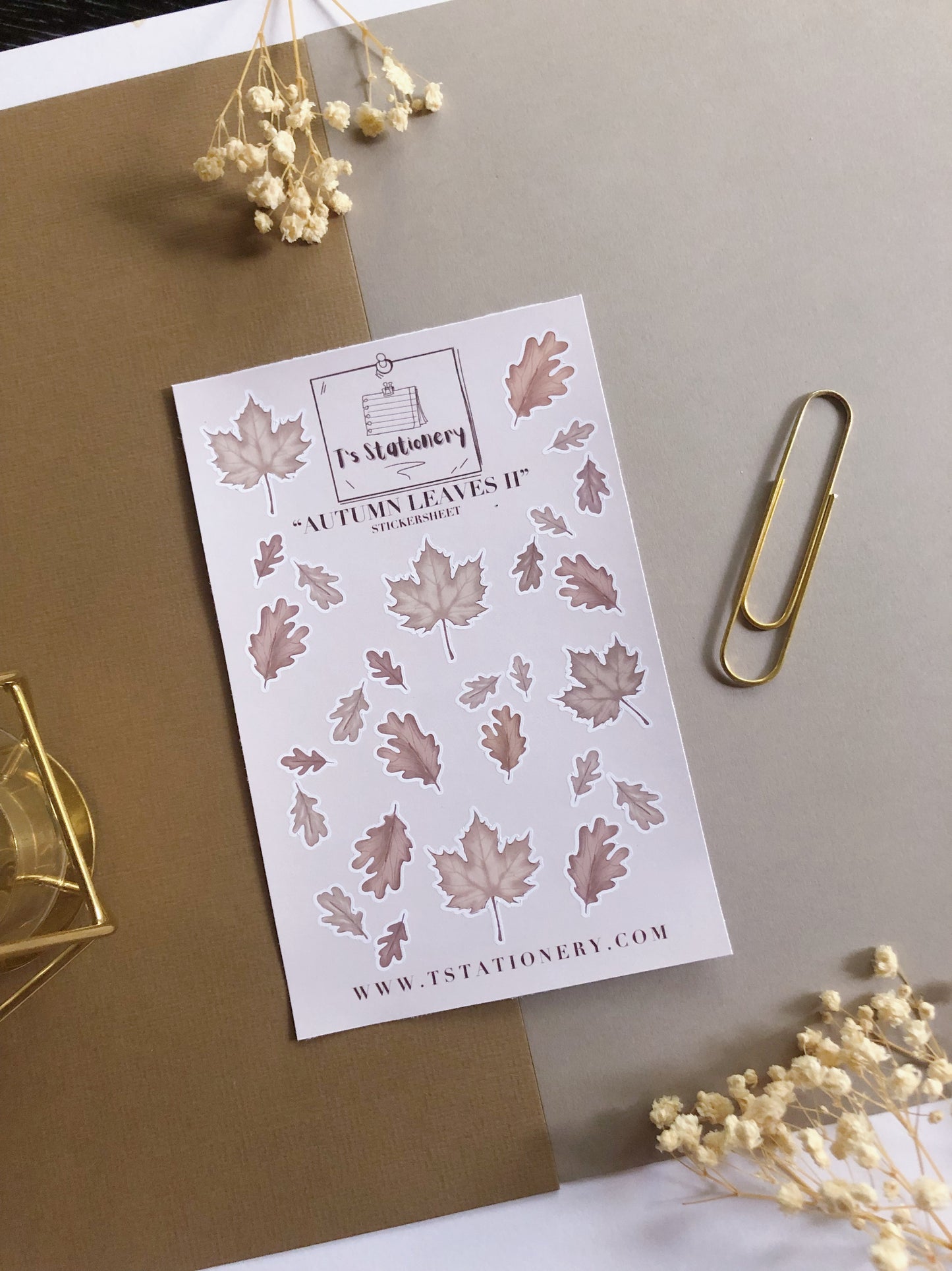 "Leaves Sticker Set Of 3"